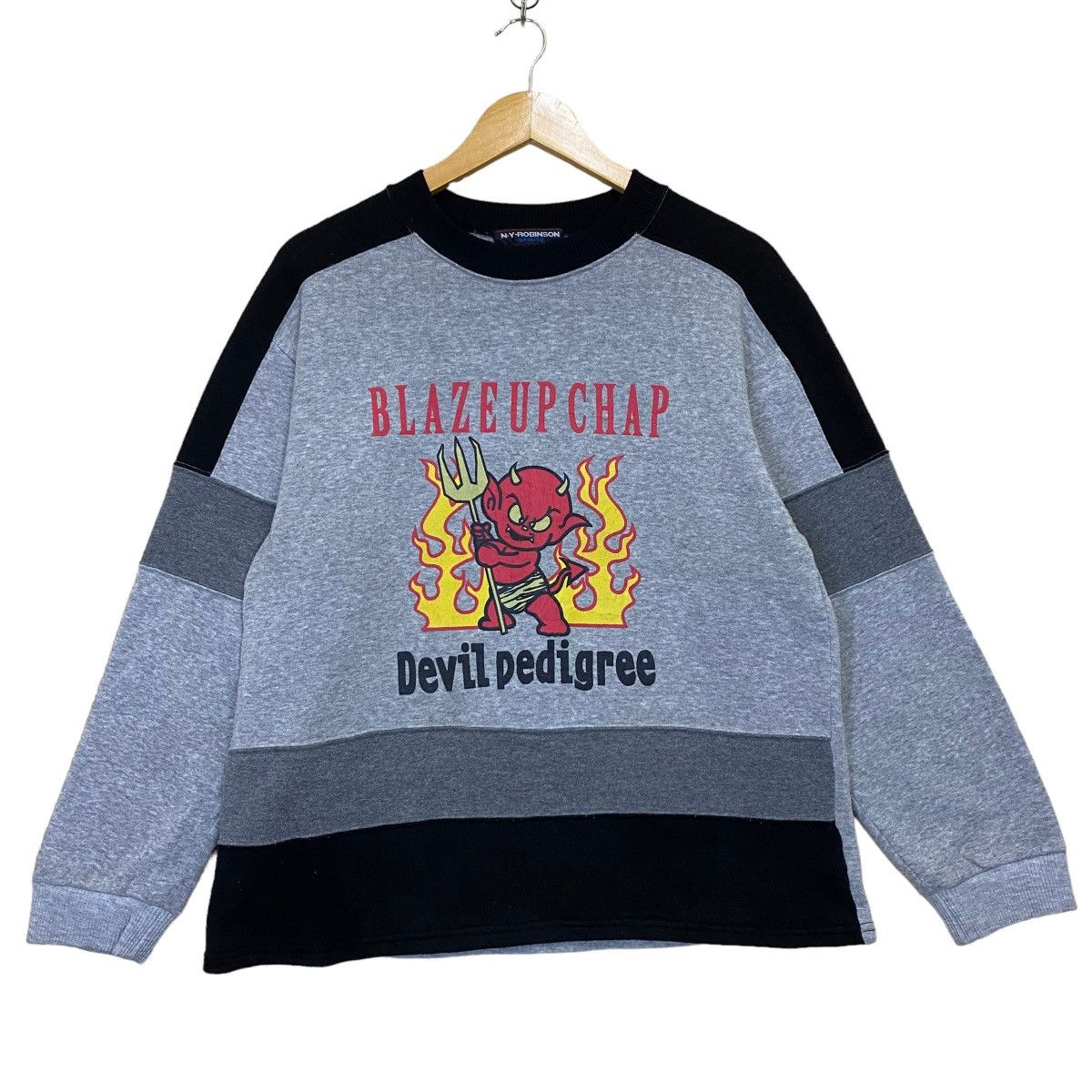 Japanese Brand × Tedman Blaze Up Devil Pedigree Big Logo Crewneck Sweatshirt Size US M / EU 48-50 / 2 - 1 Thumbnail