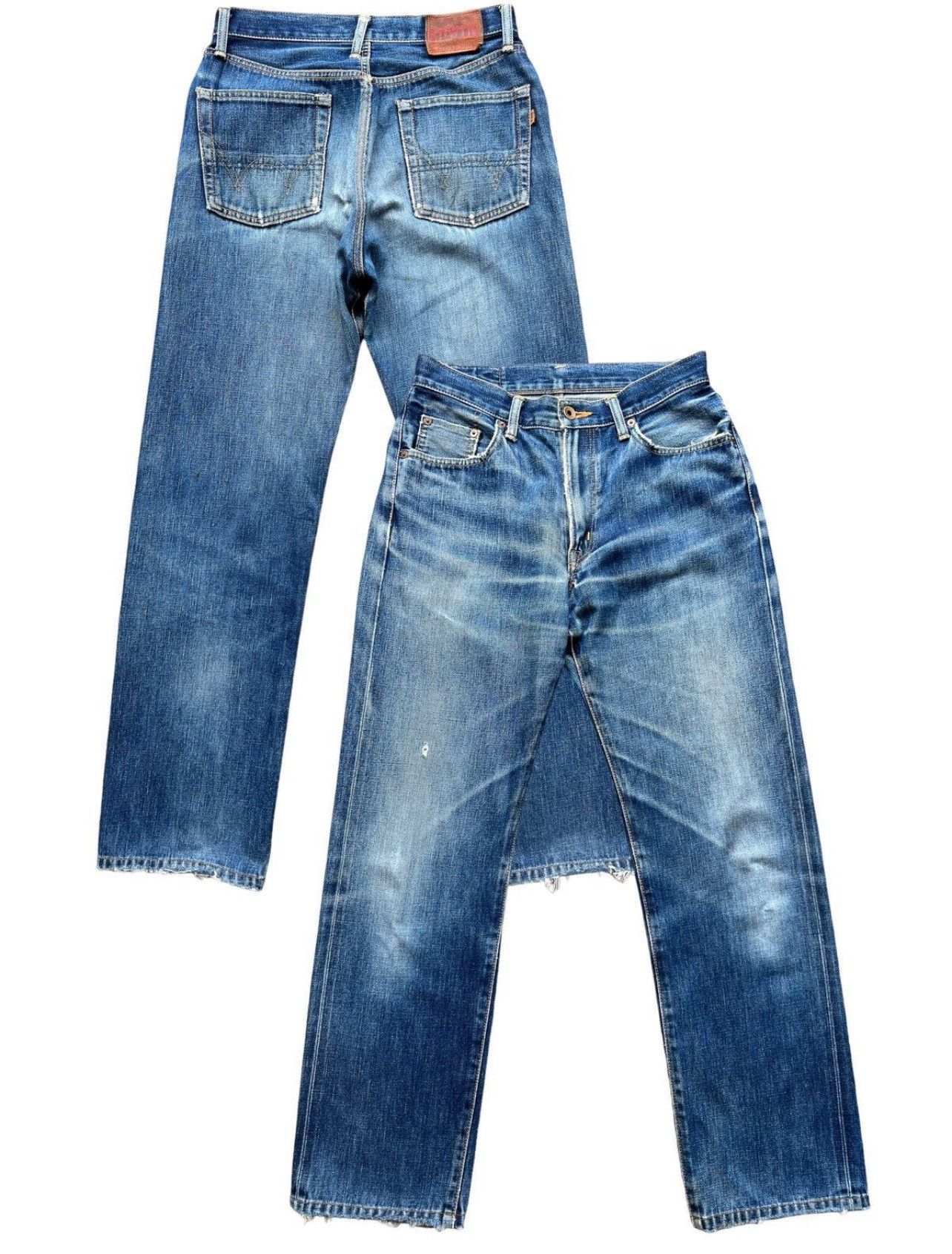 Vintage Edwin 505xx Selvedge Distressed Denim Jeans 30x30