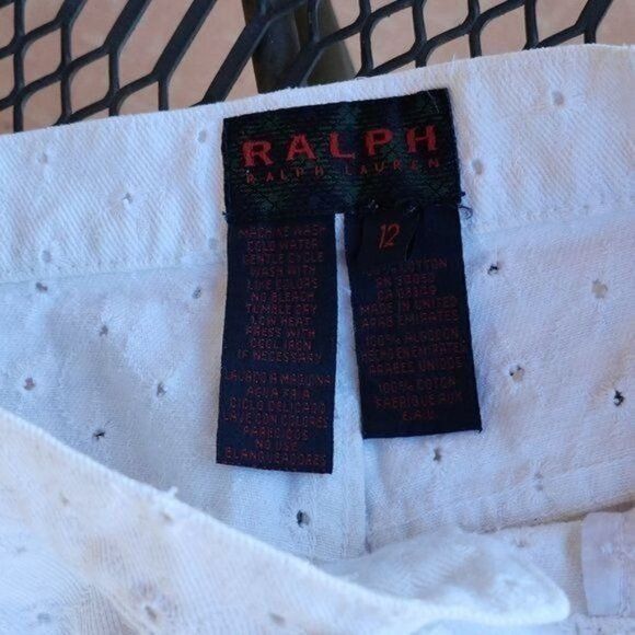 Ralph Lauren Black Label Ralph Ralph Lauren Black Label Vintage White Eyelet Cropped Size 34" / US 12 / IT 48 - 4 Thumbnail