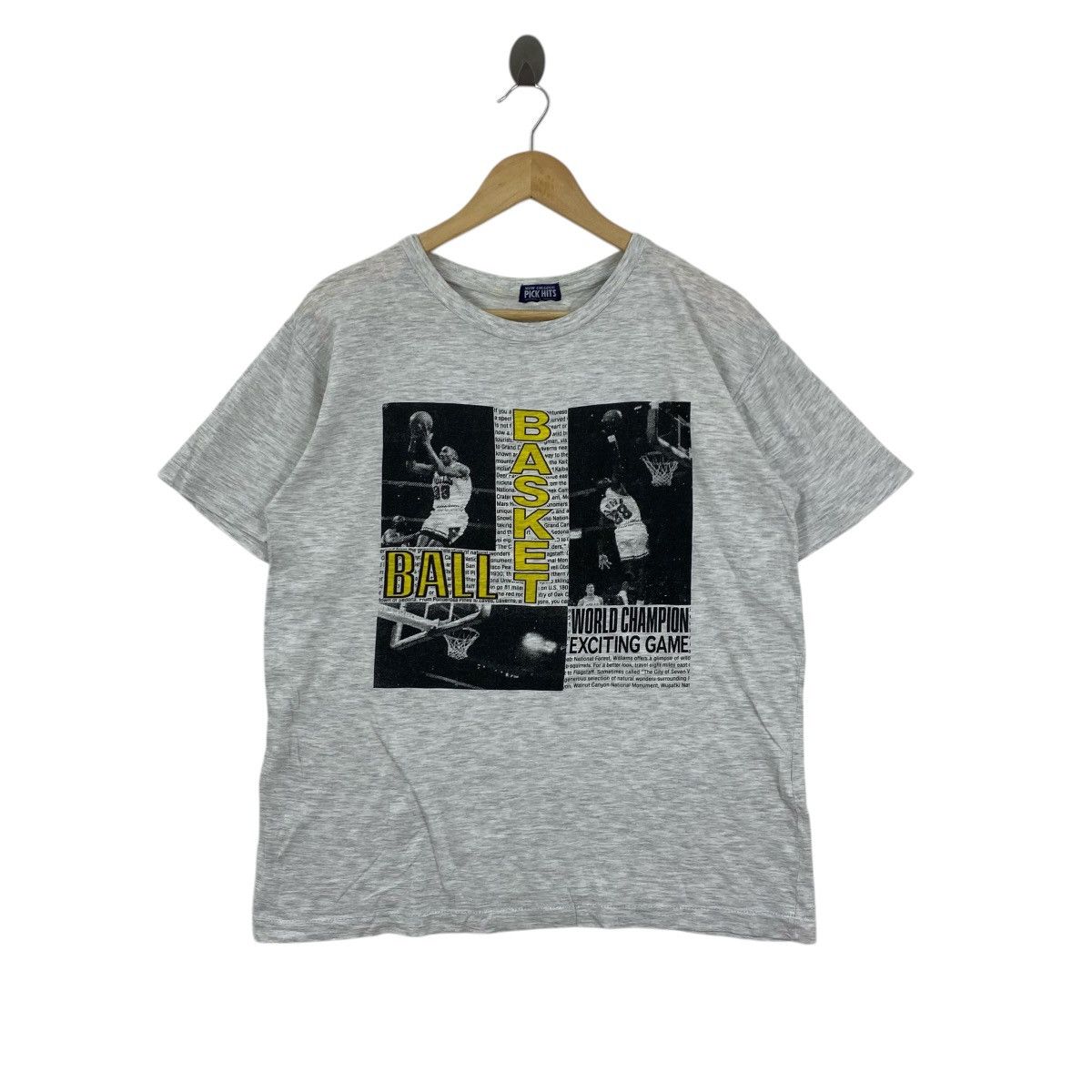 NBA Vintage 90s Basketball Graphic Tee New College Pick Hits L Size US L / EU 52-54 / 3 - 1 Thumbnail