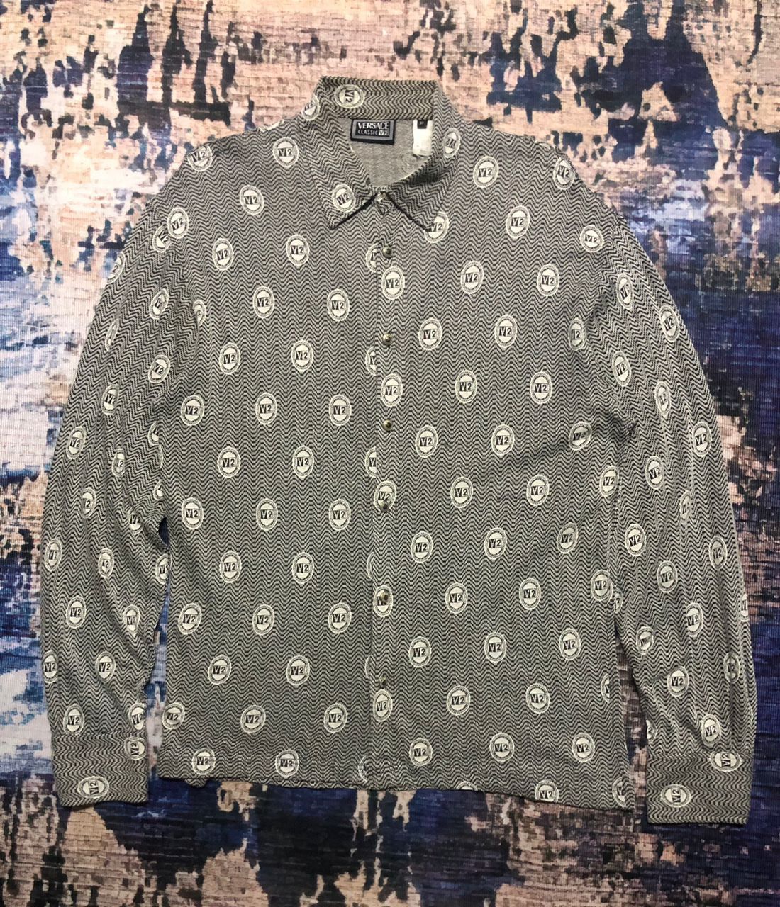 Versace Versace Classic V2 Long Sleeve Button Down Shirt Size US L / EU 52-54 / 3 - 1 Thumbnail