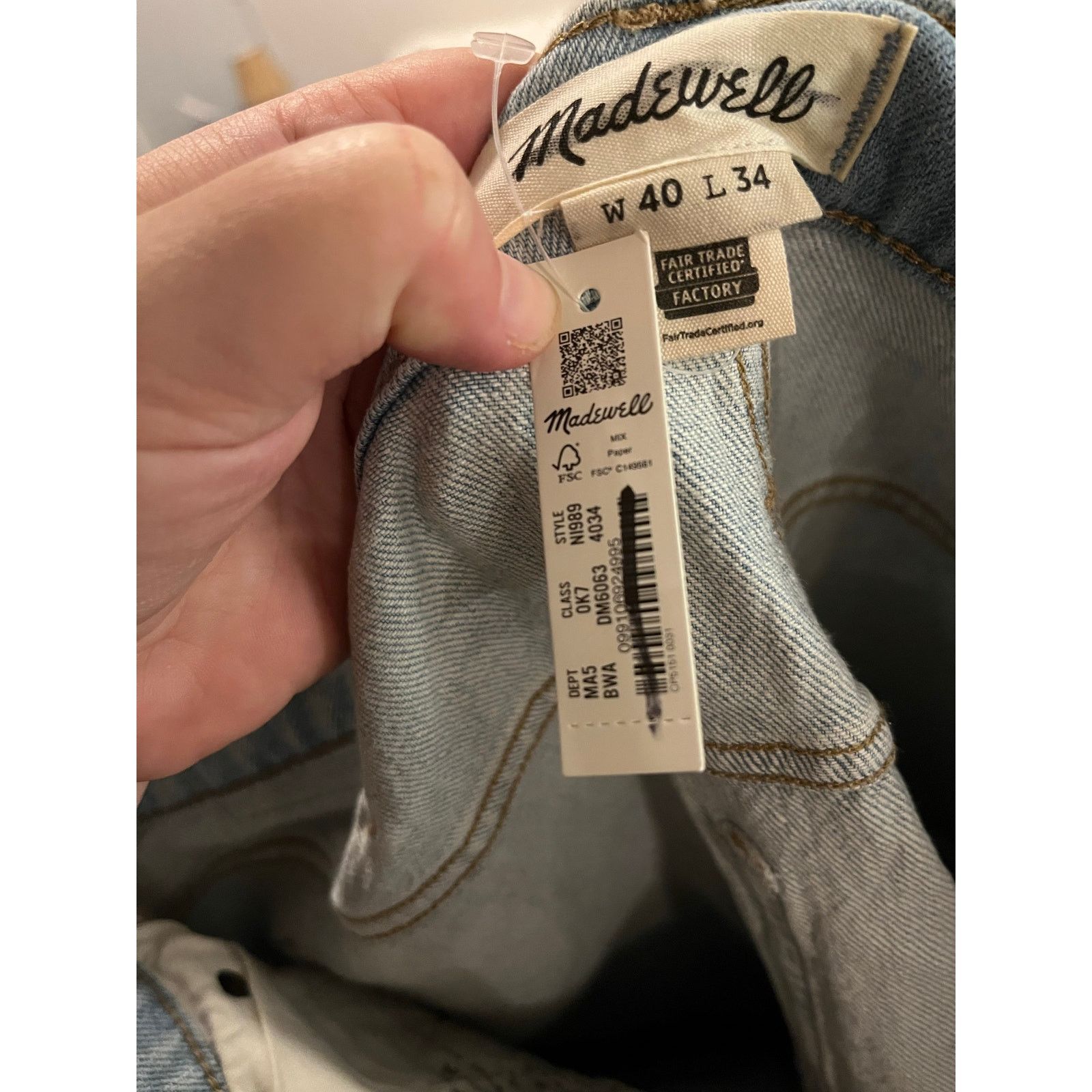 Madewell Madewell Slim Jeans in Brantwood Wash size 40x34 Size US 40 / EU 56 - 9 Thumbnail