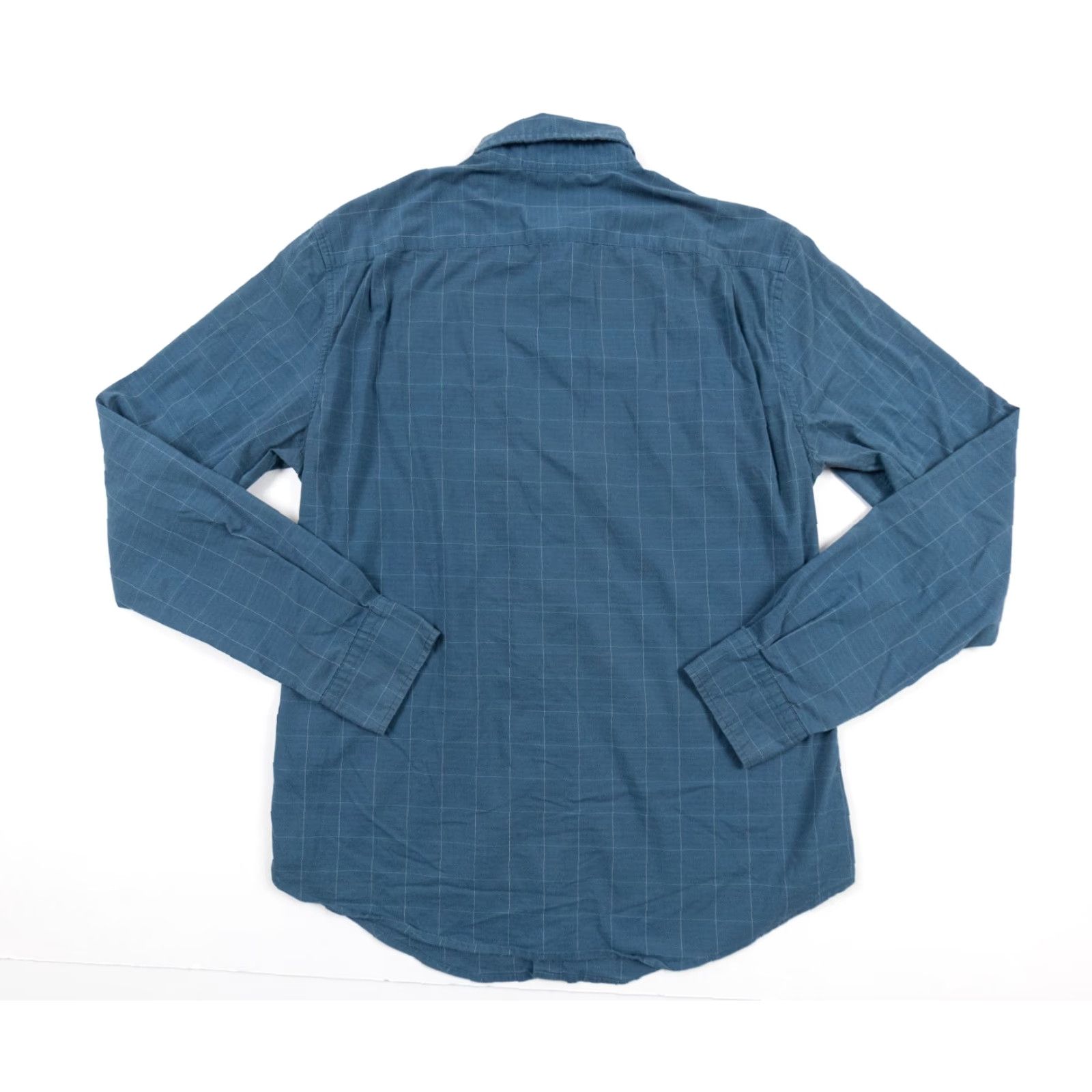 Vintage Betabrand Men's Long Sleeve Button-Up Shirt Large Blue Preppy Casual Size US L / EU 52-54 / 3 - 7 Thumbnail