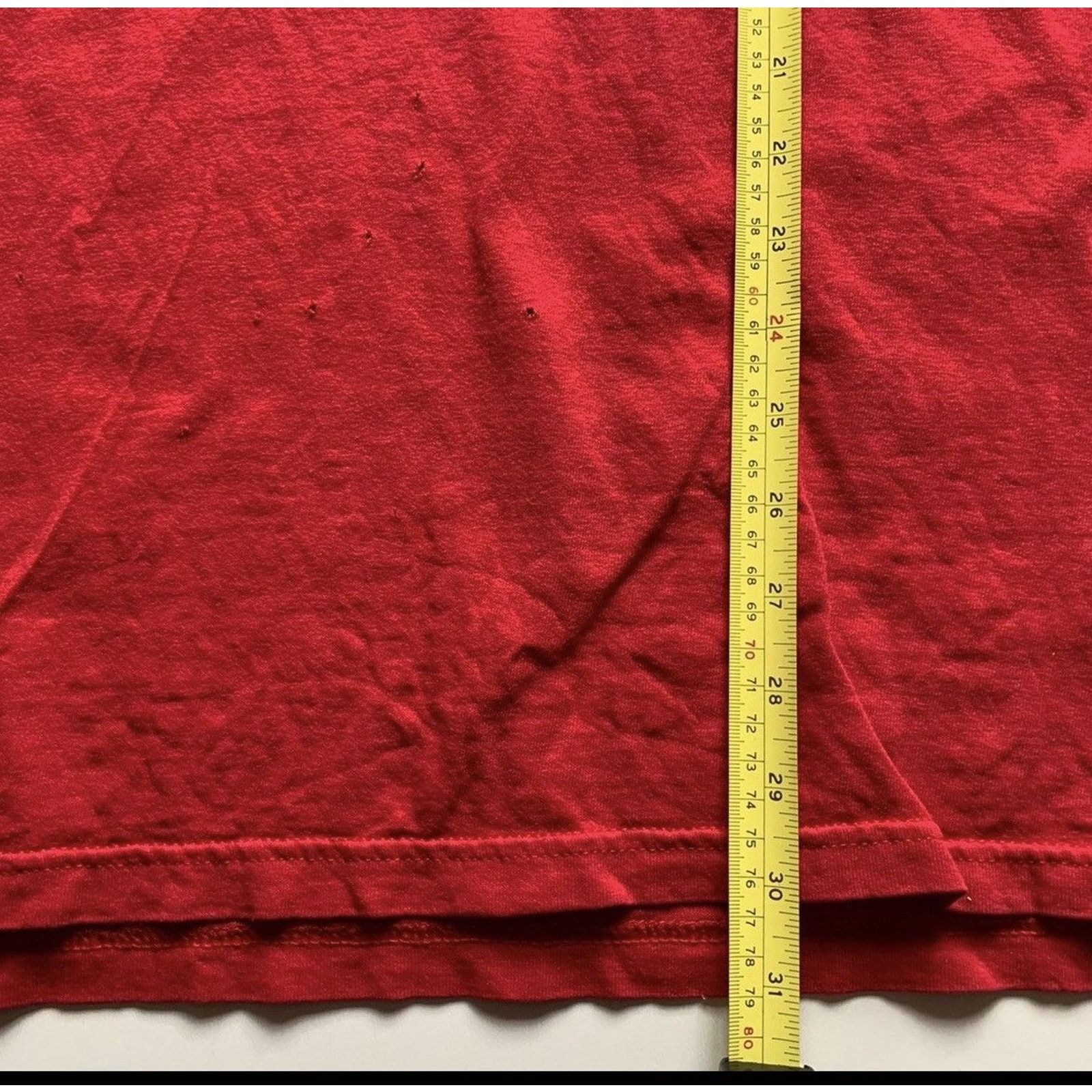Nike × Vintage Vintage 90s Nike Air T Shirt Swoosh Basic Large Red Rare Size US L / EU 52-54 / 3 - 6 Thumbnail