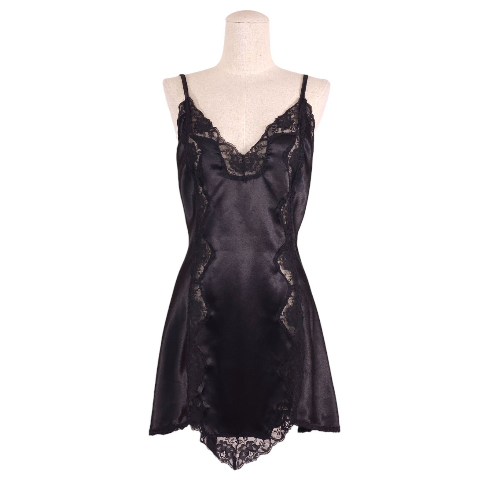 Other Trashy Lingerie Satin Lace Slip Black Sz Large Size ONE SIZE - 1 Thumbnail