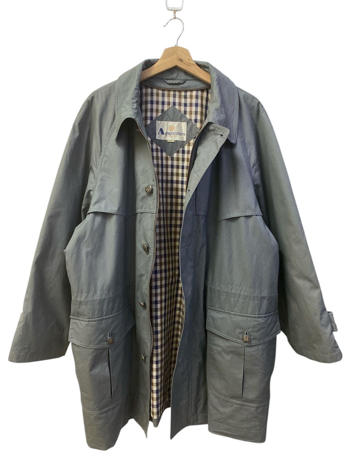 Aquascutum × Vintage Vintage Aquascutum Trench Coat Parka Jacket Size US L / EU 52-54 / 3 - 11 Thumbnail