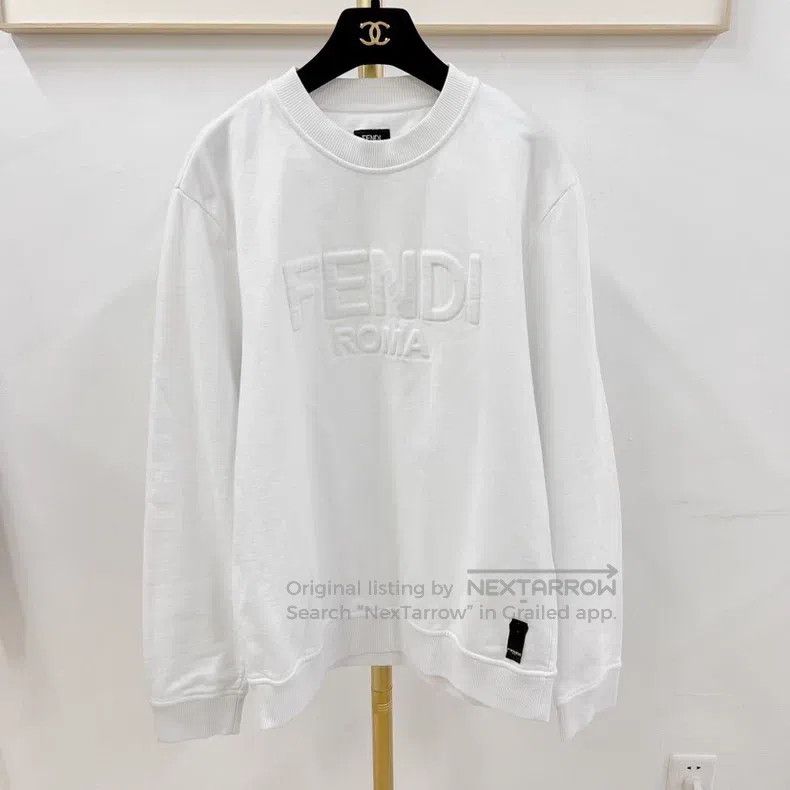 Fendi Fendi White hoodie Size US L / EU 52-54 / 3 - 1 Thumbnail