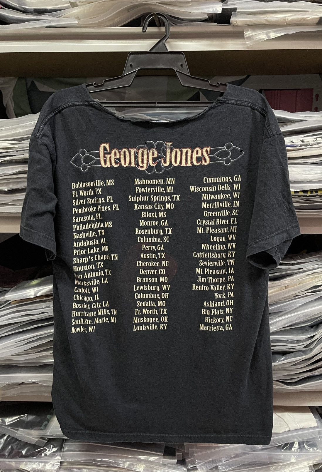Vintage Vintage George Jones " I Lived To Tell It All Tour "🔥🔥🔥 Size US XL / EU 56 / 4 - 8 Thumbnail