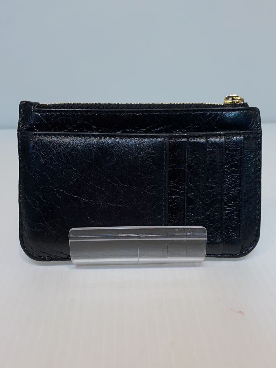 Balenciaga Balenciaga Monaco Flap Leather Coin & Card Holder Black Size ONE SIZE - 2 Thumbnail