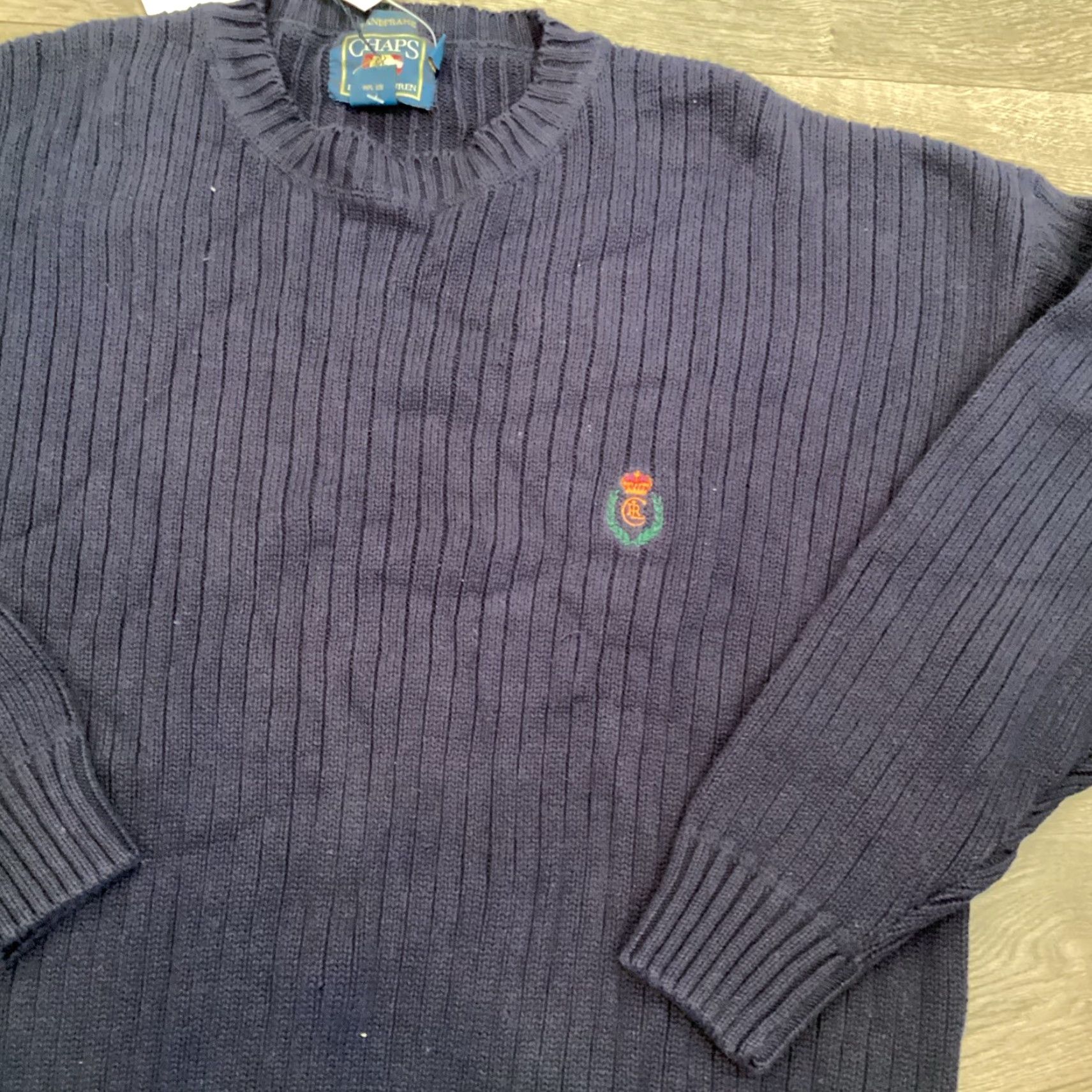 Ralph Lauren Ralph Lauren Chaps Men's Pullover Sweater XXL Navy Chunky Knit Cable Solid Classic Size US XXL / EU 58 / 5 - 2 Thumbnail