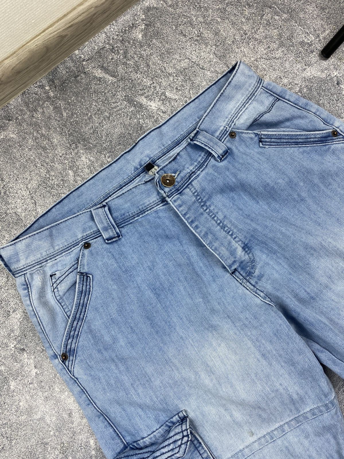 Japanese Brand × Vintage Cargo Jeans Dirty Pants crash denim thrashed y2k distressed Size US 34 / EU 50 - 6 Thumbnail