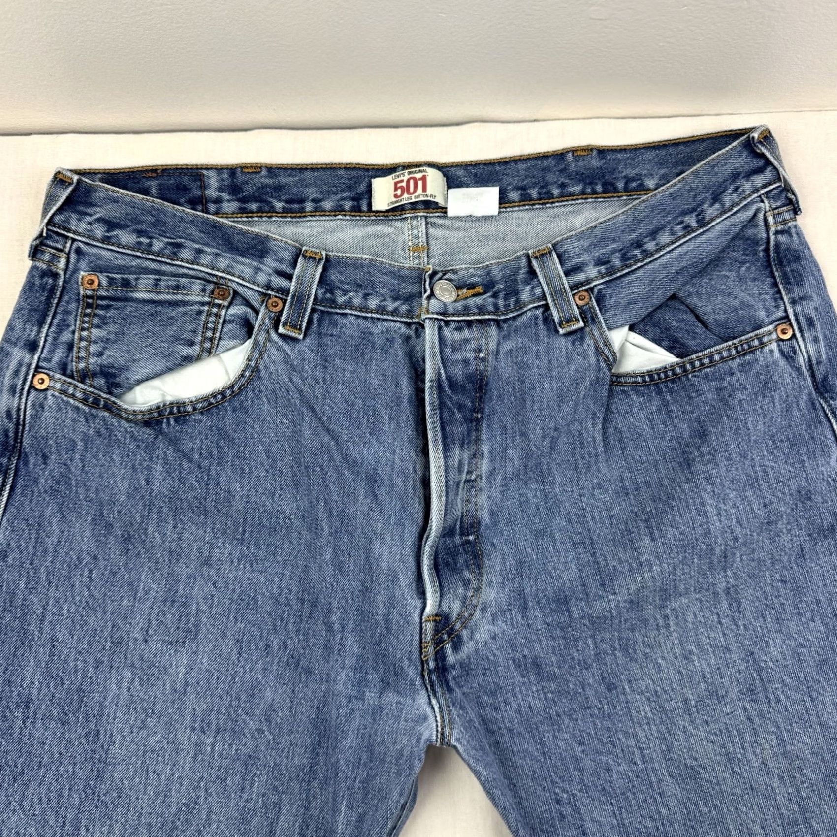 Levi's VINTAGE Levi's 501 Jeans Adult 38x30 Blue Button Fly Straight Leg Classic Denim Pants Mens Size US 38 / EU 54 - 2 Thumbnail