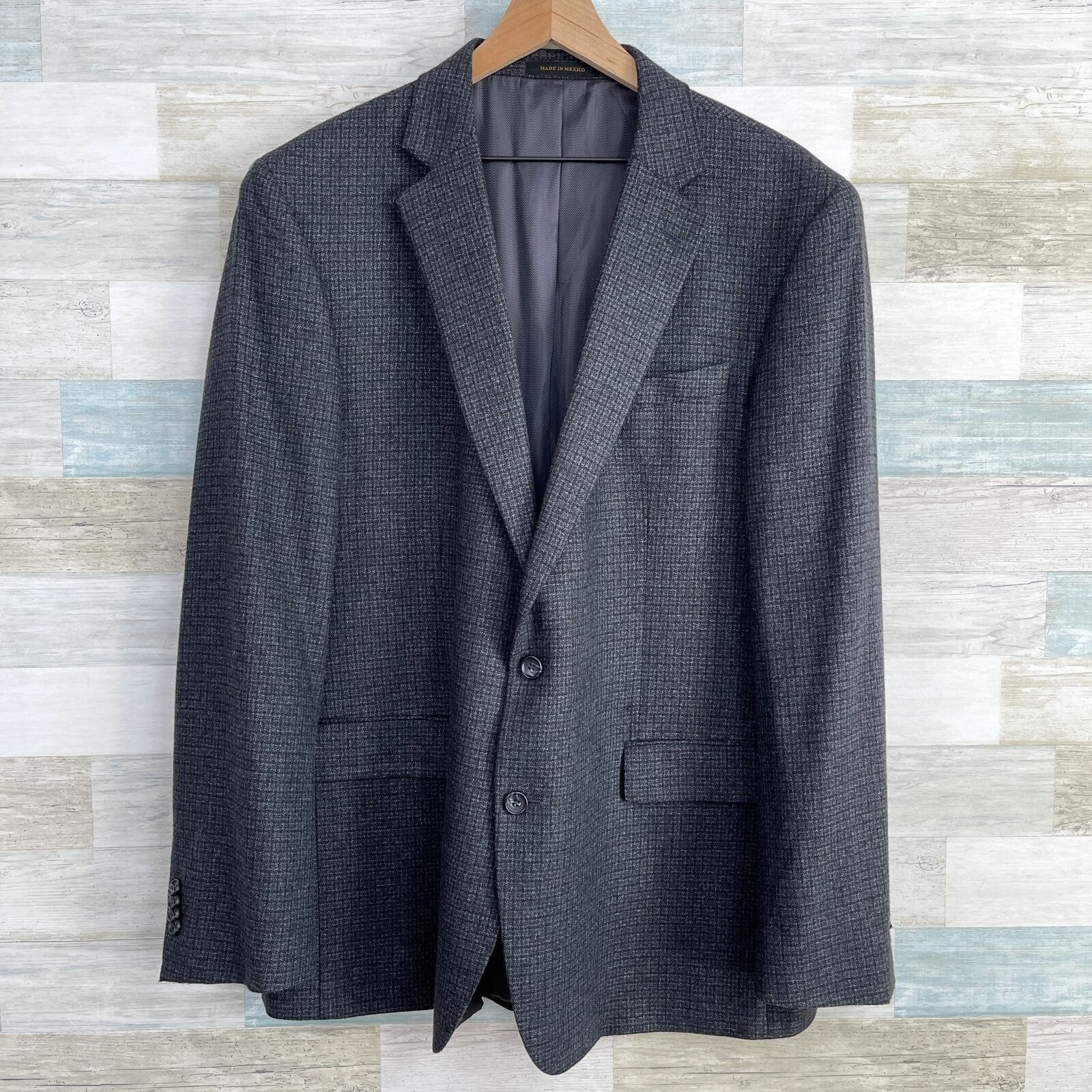 Jos. A. Bank Jos A Bank Reserve Tollegno 1900 Sport Coat Gray Tweed 46L Size 46L - 1 Thumbnail