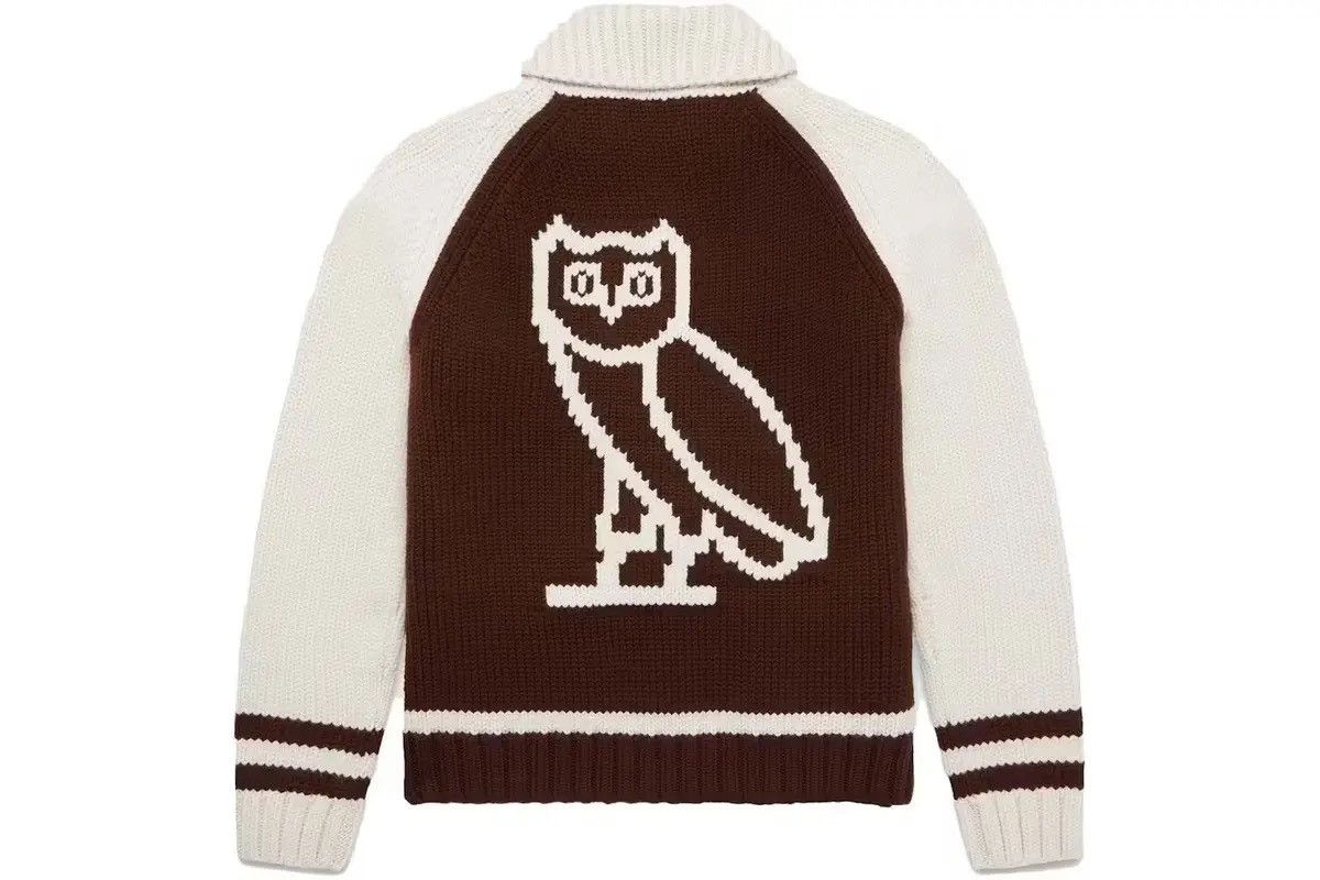 October's Very Own Merino Wool OVO knit cardigan LARGE Size US L / EU 52-54 / 3 - 1 Thumbnail