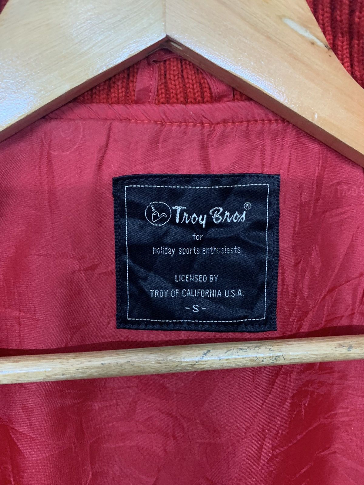 Vintage Vintage 90's Troy Bros Small Logo Button Ups Varsity Jacket Size US S / EU 44-46 / 1 - 6 Thumbnail