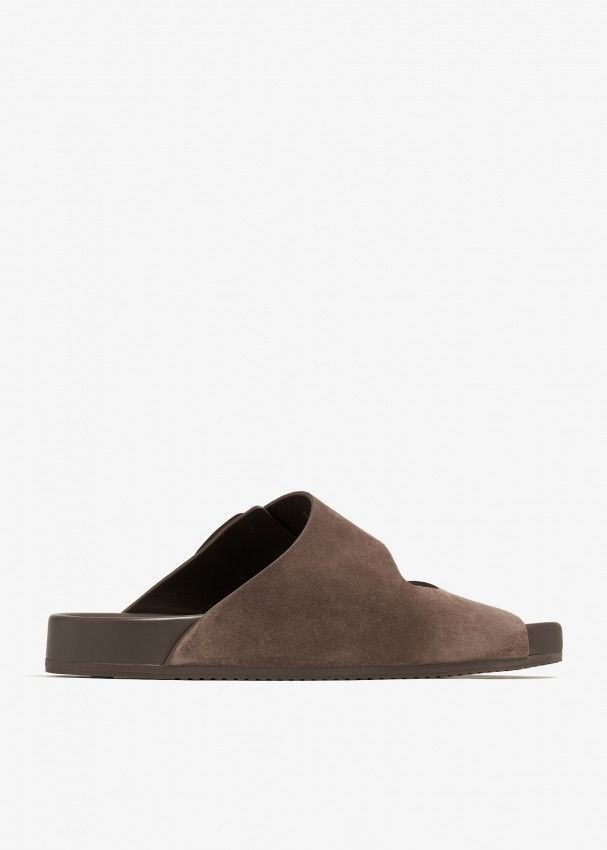 Balenciaga o1bcso1str0425 Sunday Suede Cold Sandals in Brown Size US 10 / EU 43 - 3 Thumbnail