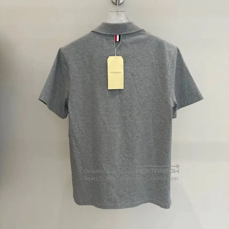 Thom Browne Thom Browne Men's Gray Short Sleeve Polo . Size US S / EU 44-46 / 1 - 4 Thumbnail