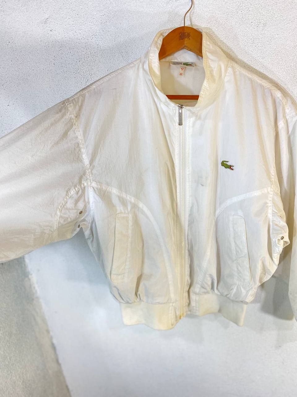 Lacoste vintage lacoste white bomber style jacket Size US L / EU 52-54 / 3 - 10 Thumbnail