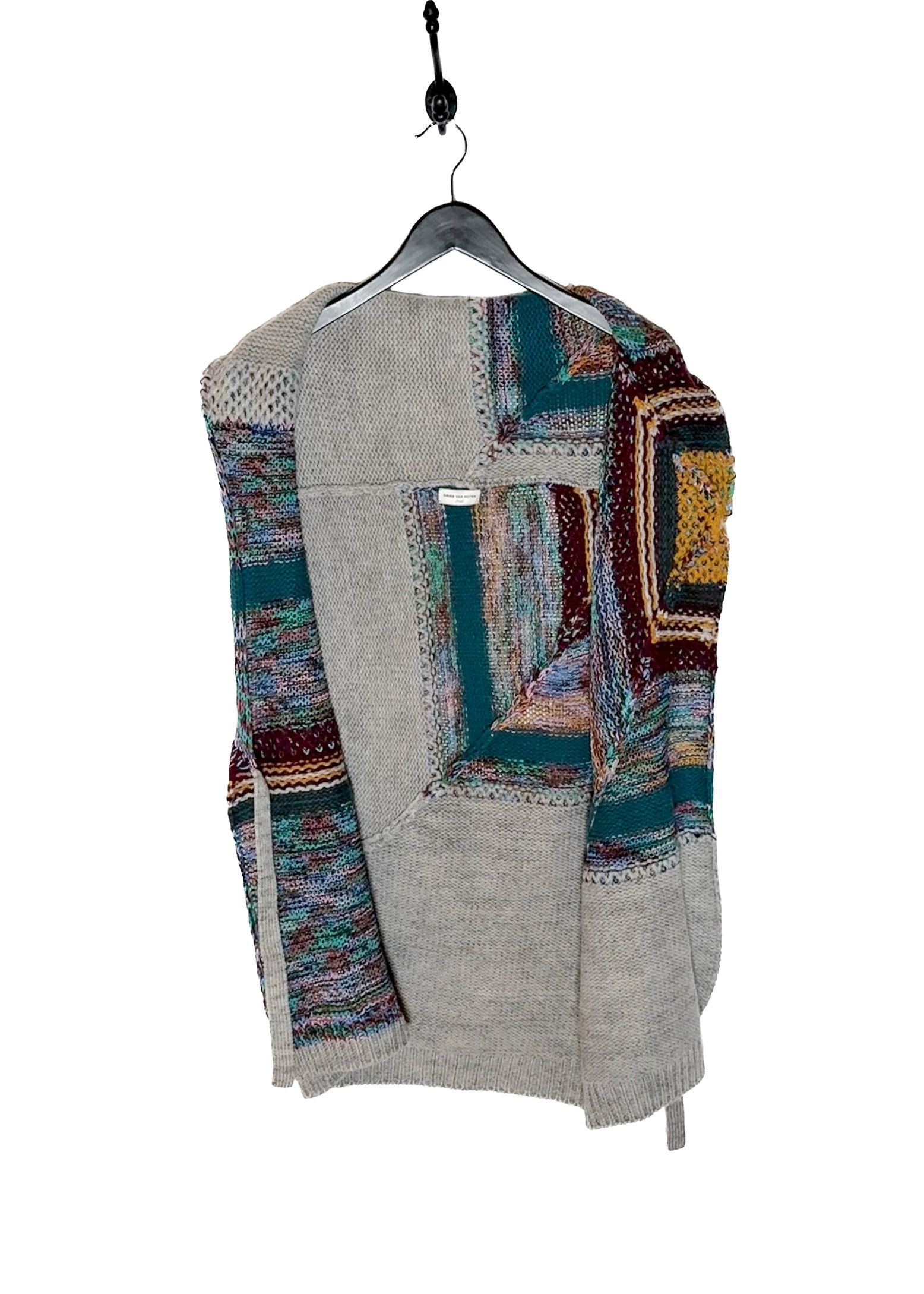 Dries Van Noten Dries Van Noten FW08 Runway Grey Multicolour Wrap Knit Vest Size S / US 4 / IT 40 - 3 Thumbnail
