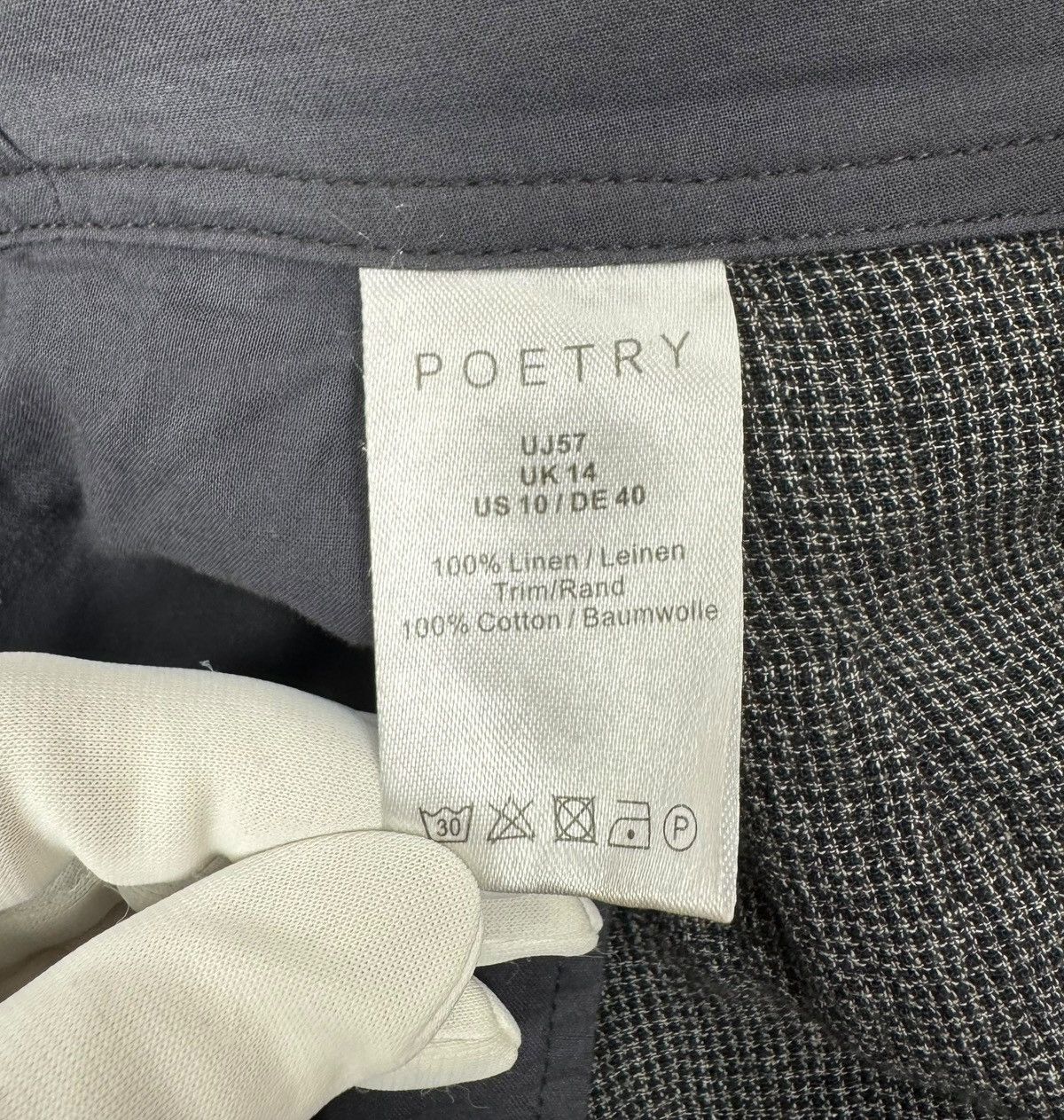 Designer Poetry Glencheck Crop Pants Tapered size US10 UK14 Size 32" / US 10 / IT 46 - 14 Thumbnail