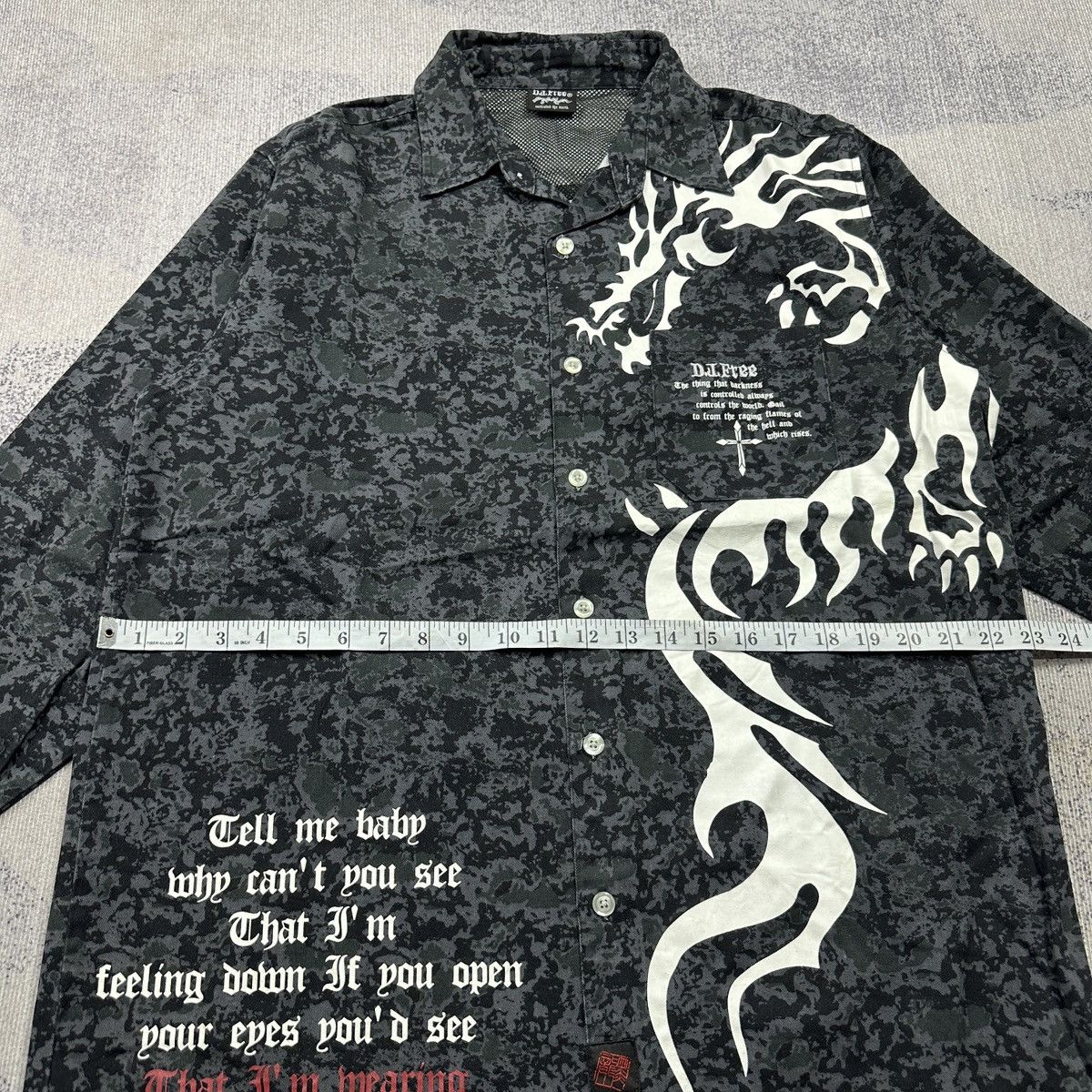 Japanese Brand D.J.Free Dragon shirt Size US XXL / EU 58 / 5 - 4 Thumbnail