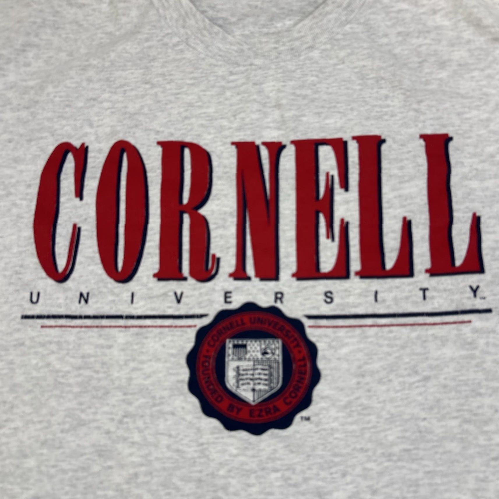 Champion Champion T Shirt Men’s Large Gray Cornell University Big Spell Out Graphic Mens L Gray University Graphic Size US L / EU 52-54 / 3 - 2 Thumbnail