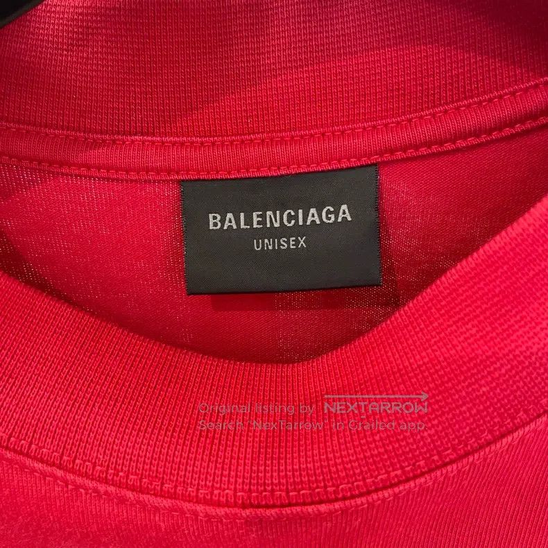 Balenciaga Balenciaga Sanskrit Logo Printed Red Short Sleeve Size US M / EU 48-50 / 2 - 3 Thumbnail