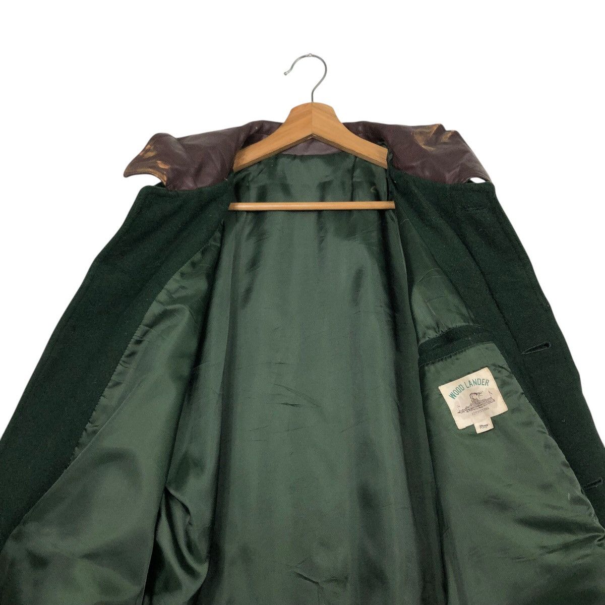 Japanese Brand 📌Vintage Chore Jacket Wood Lander Leather Collar Size US L / EU 52-54 / 3 - 15 Thumbnail