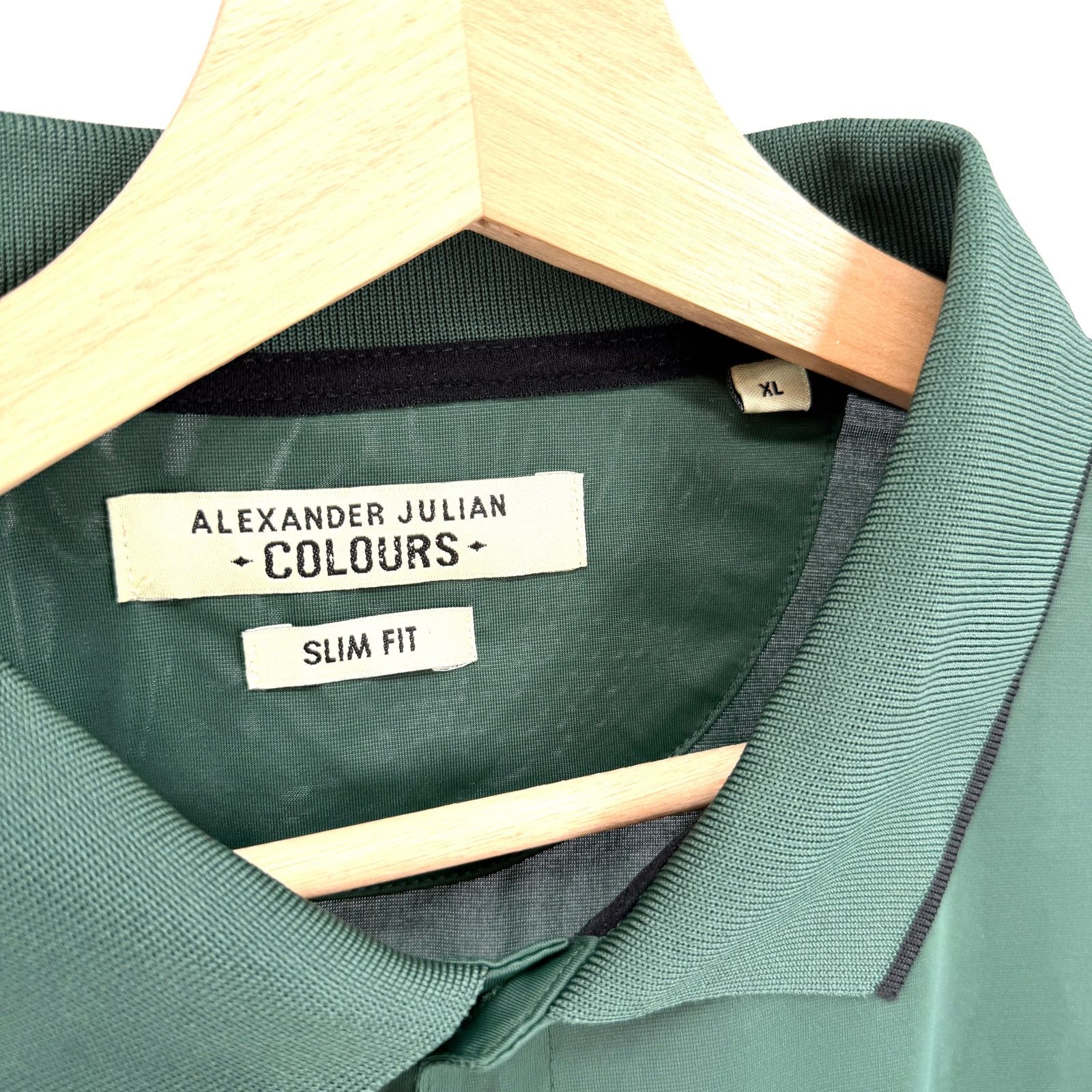 Alexander Julian Forest Green Colorblock Slim Fit Polo Shirt Size US XL / EU 56 / 4 - 6 Thumbnail
