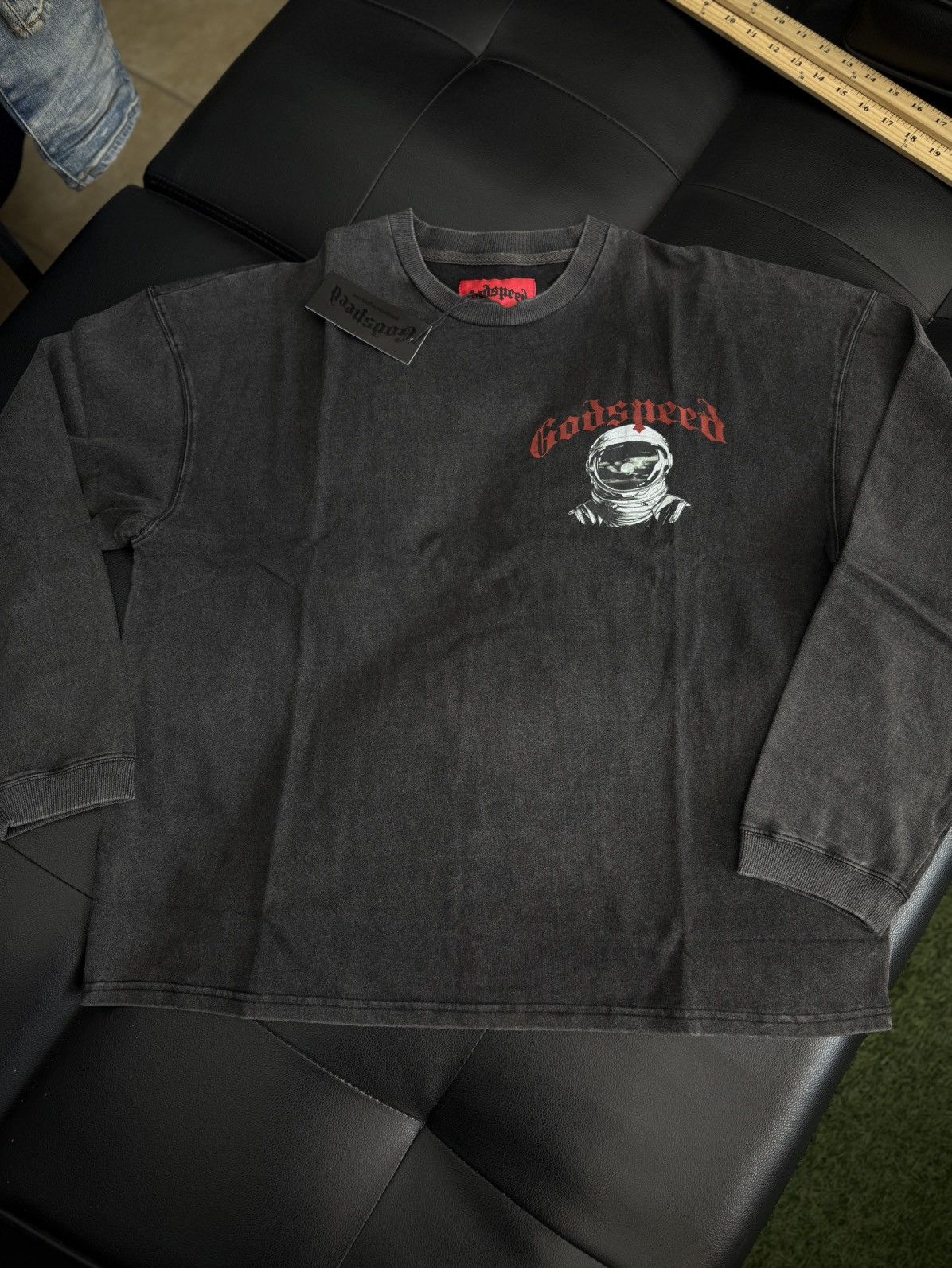 Godspeed Godspeed Moon Astronaut L/S Tee Shirt Size Large (NEW) Size US L / EU 52-54 / 3 - 3 Thumbnail