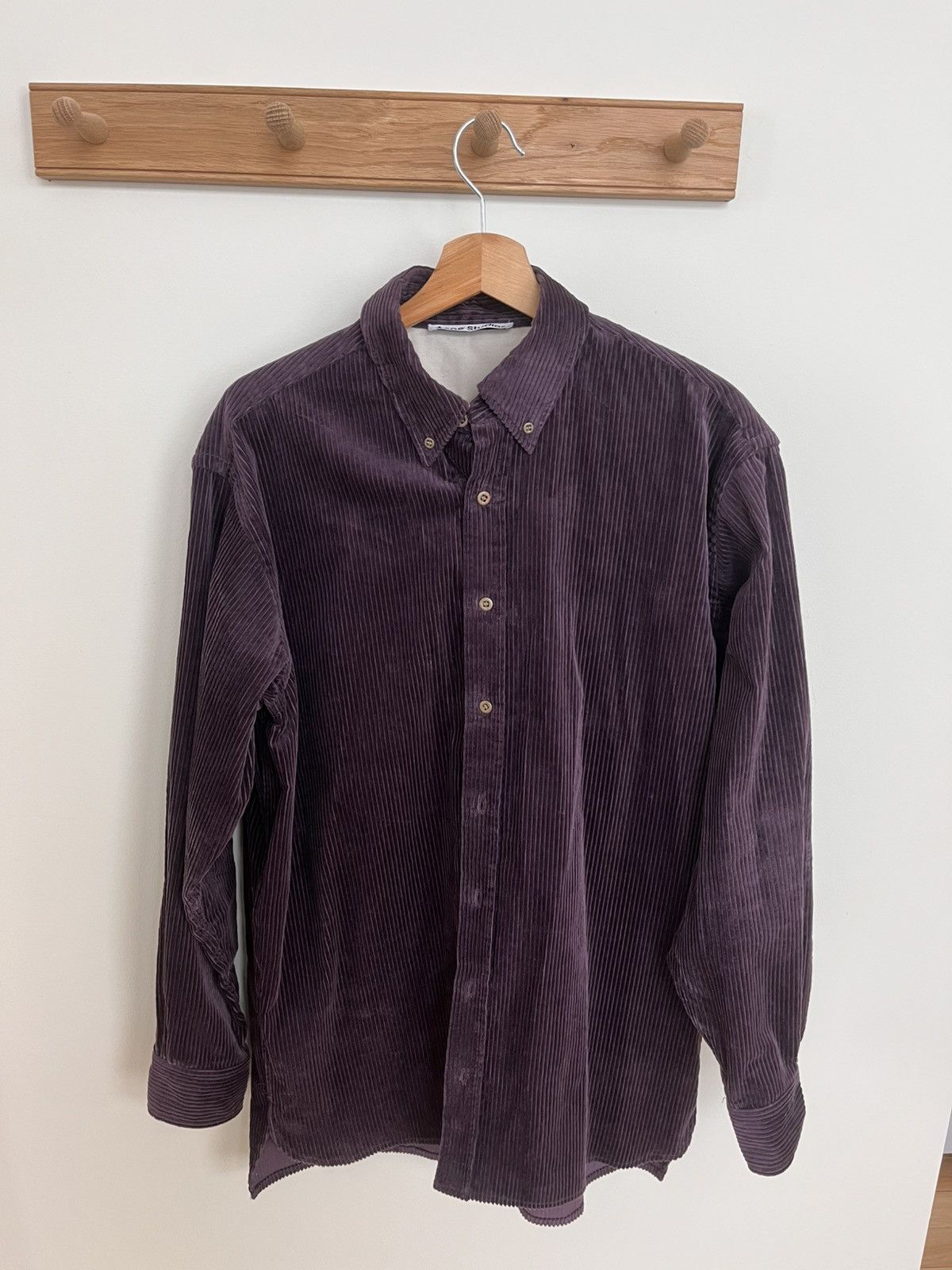 Acne Studios Acne Studios Purple Corduroy Shirt Size US S / EU 44-46 / 1 - 1 Thumbnail