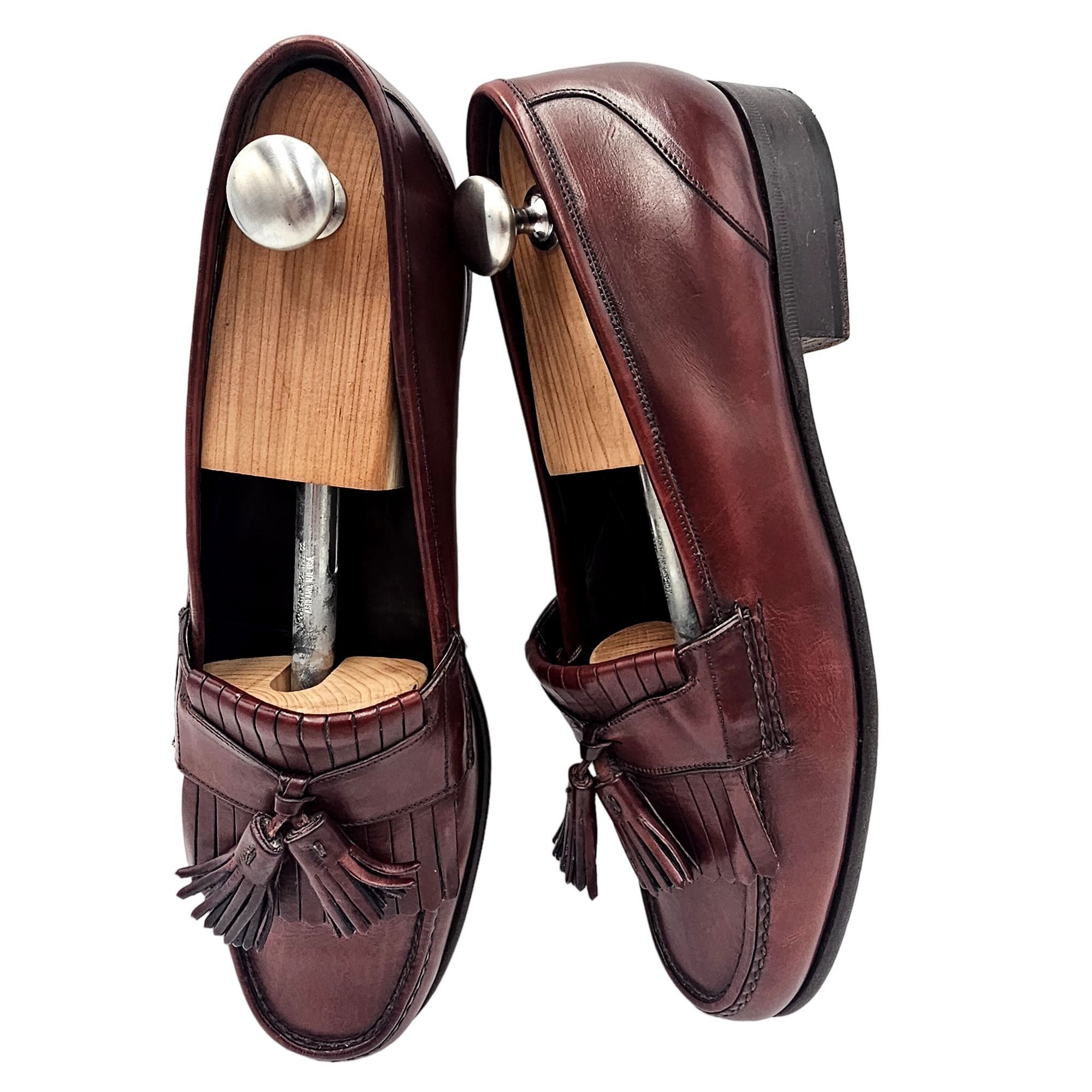 Bragano × Cole Haan Vintage Bragano Cole Haan Italy 10.5 Burgundy Leather Dress Size US 10.5 / EU 43-44 - 10 Thumbnail