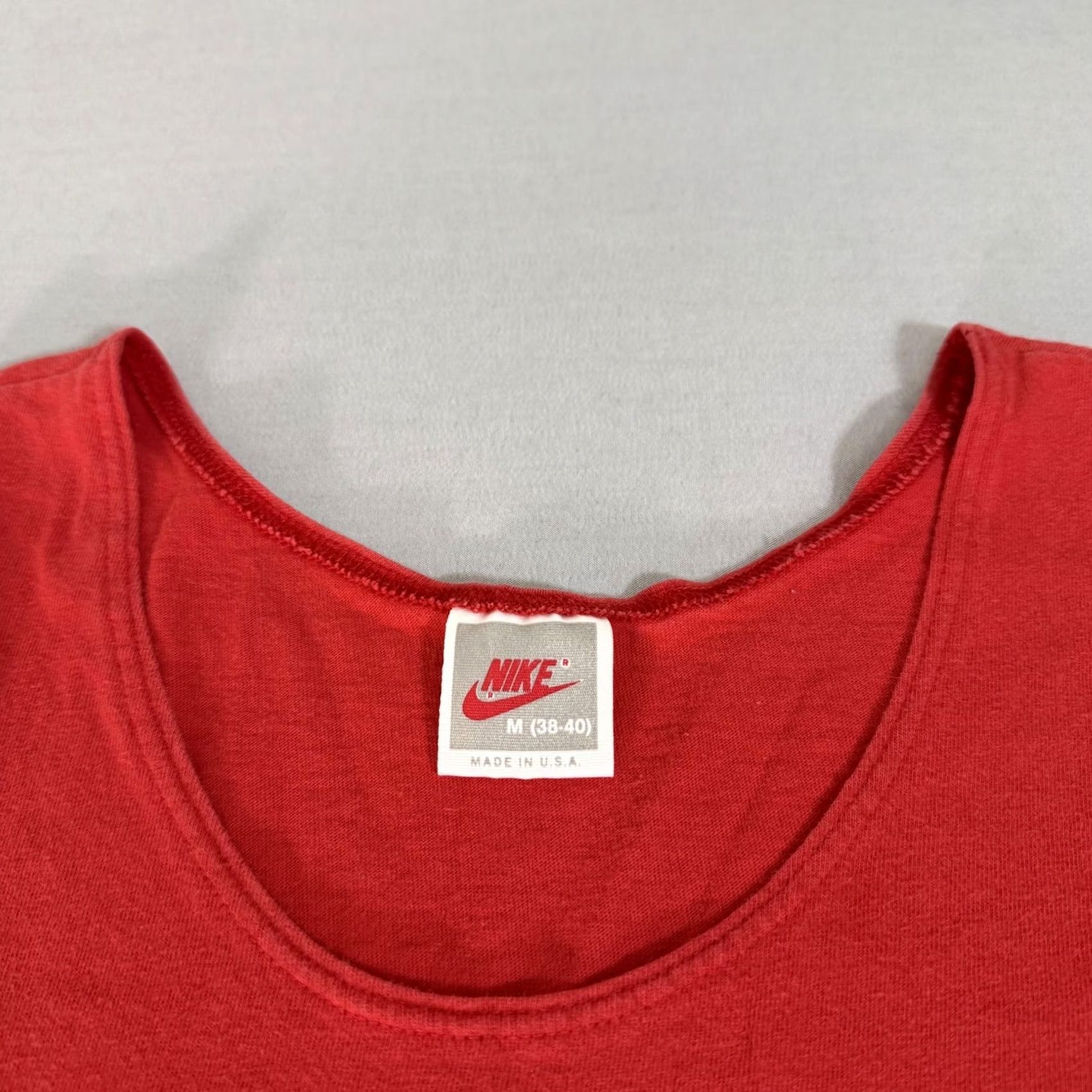 Nike VINTAGE Nike Shirt Mens Medium Red Tank Top Just Do It Single Stitch 90s USA Gym Size US M / EU 48-50 / 2 - 4 Thumbnail