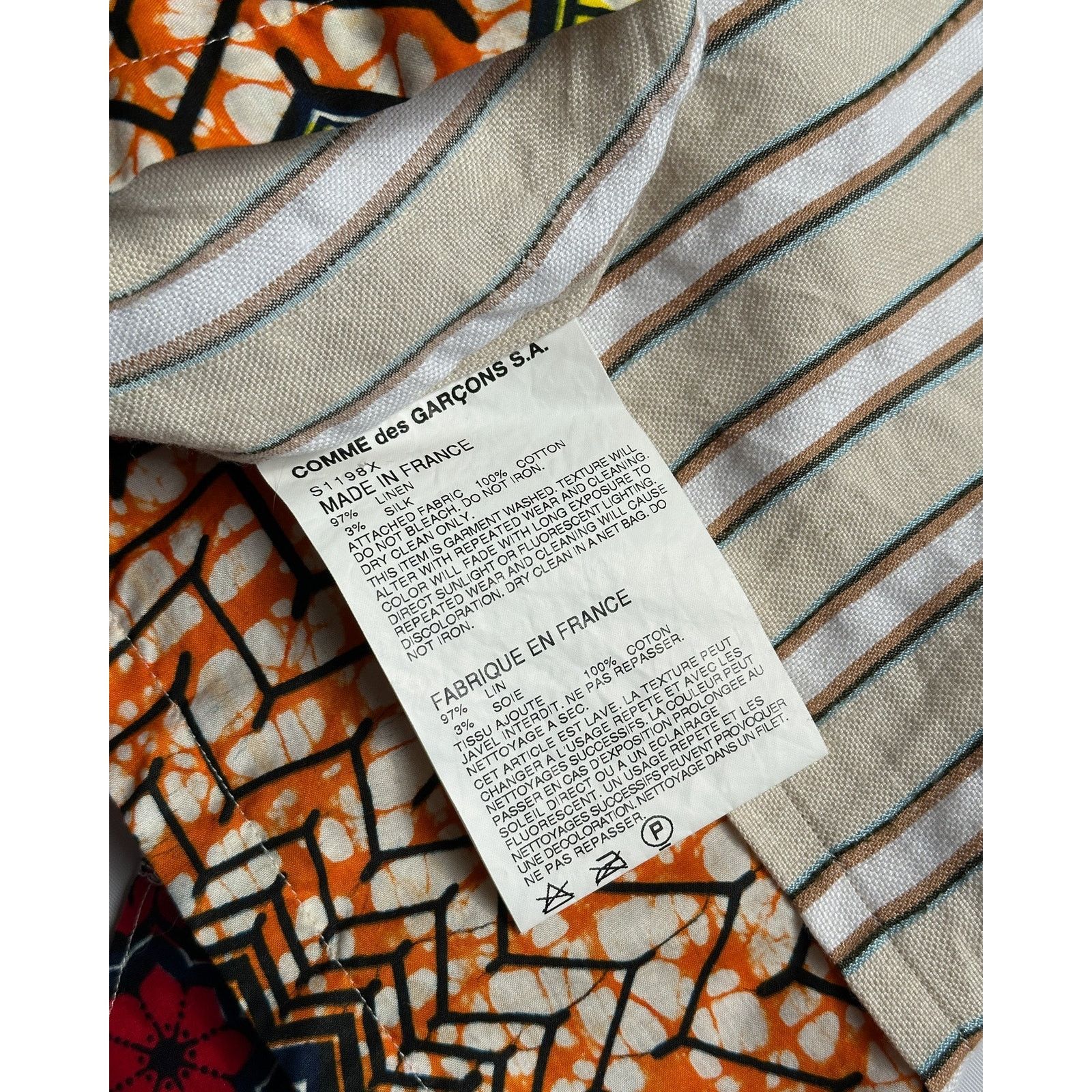 Comme des Garcons Comme des Garcons SHIRT Linen Multi Media SS Button Up Shirt Size US XL / EU 56 / 4 - 5 Thumbnail