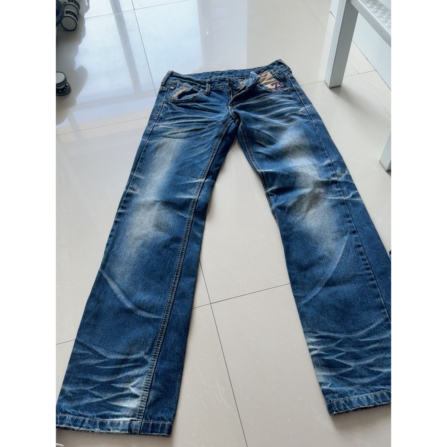 If Six Was Nine Vintage Faded Wash Japanese Brand Low-rise Denim Jeans Blue Size 28" / US 6 / IT 42 - 18 Thumbnail