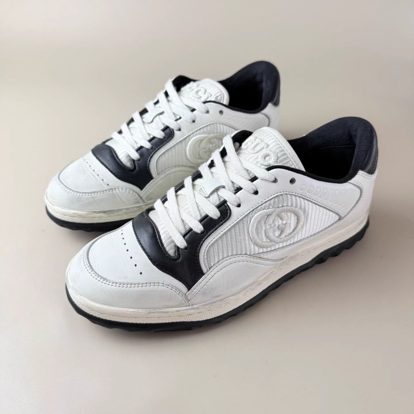 Gucci Gucci Mac80 Black/White Lace-up Sneakers 36 EU Size US 5 / IT 35 - 1 Thumbnail