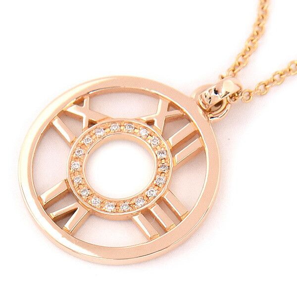 Tiffany & Co. Tiffany Open Atlas 750PG Necklace Leather Necklace