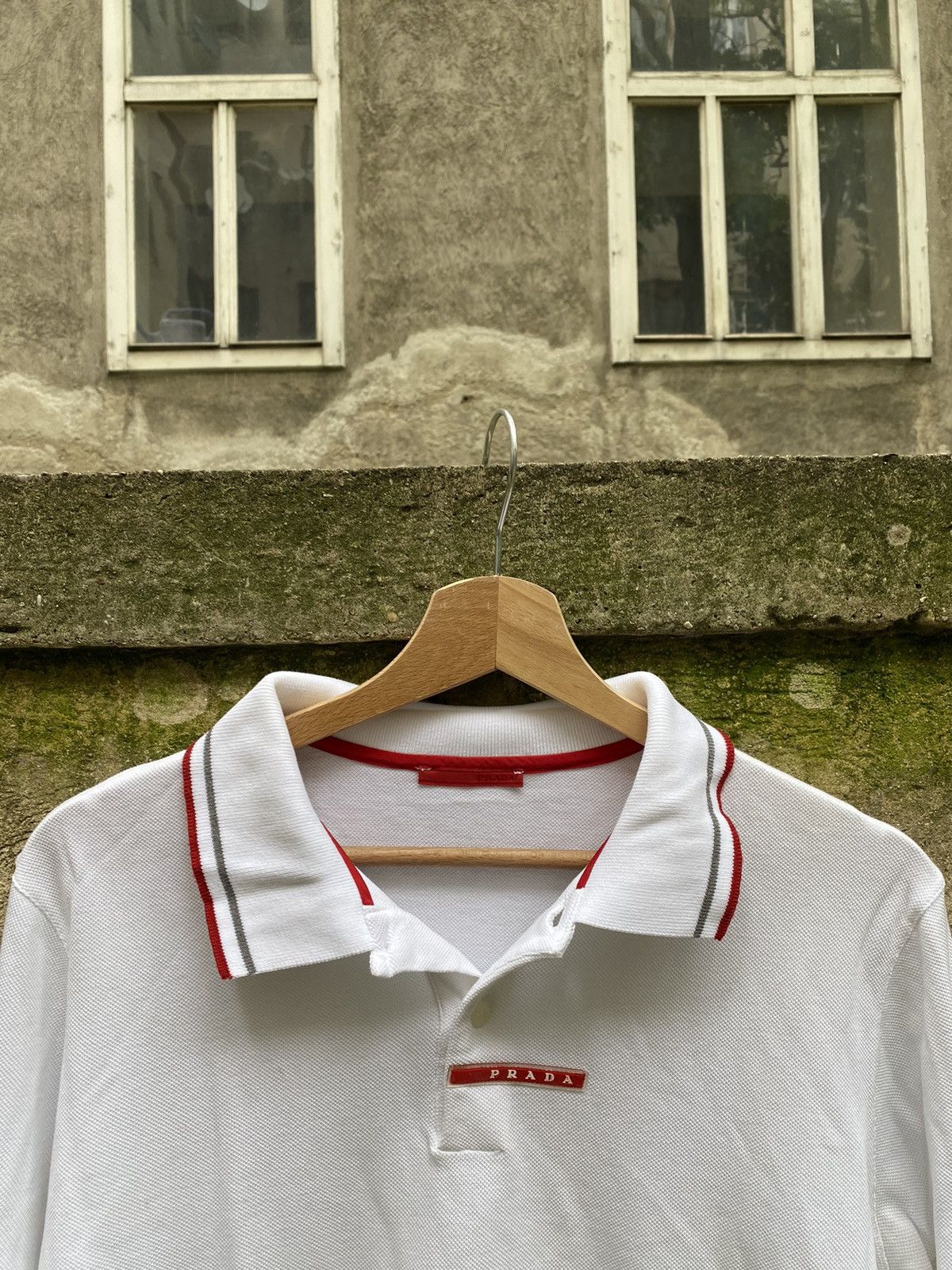 Prada Prada Red Tab Polo Longsleeve Size US M / EU 48-50 / 2 - 2 Thumbnail