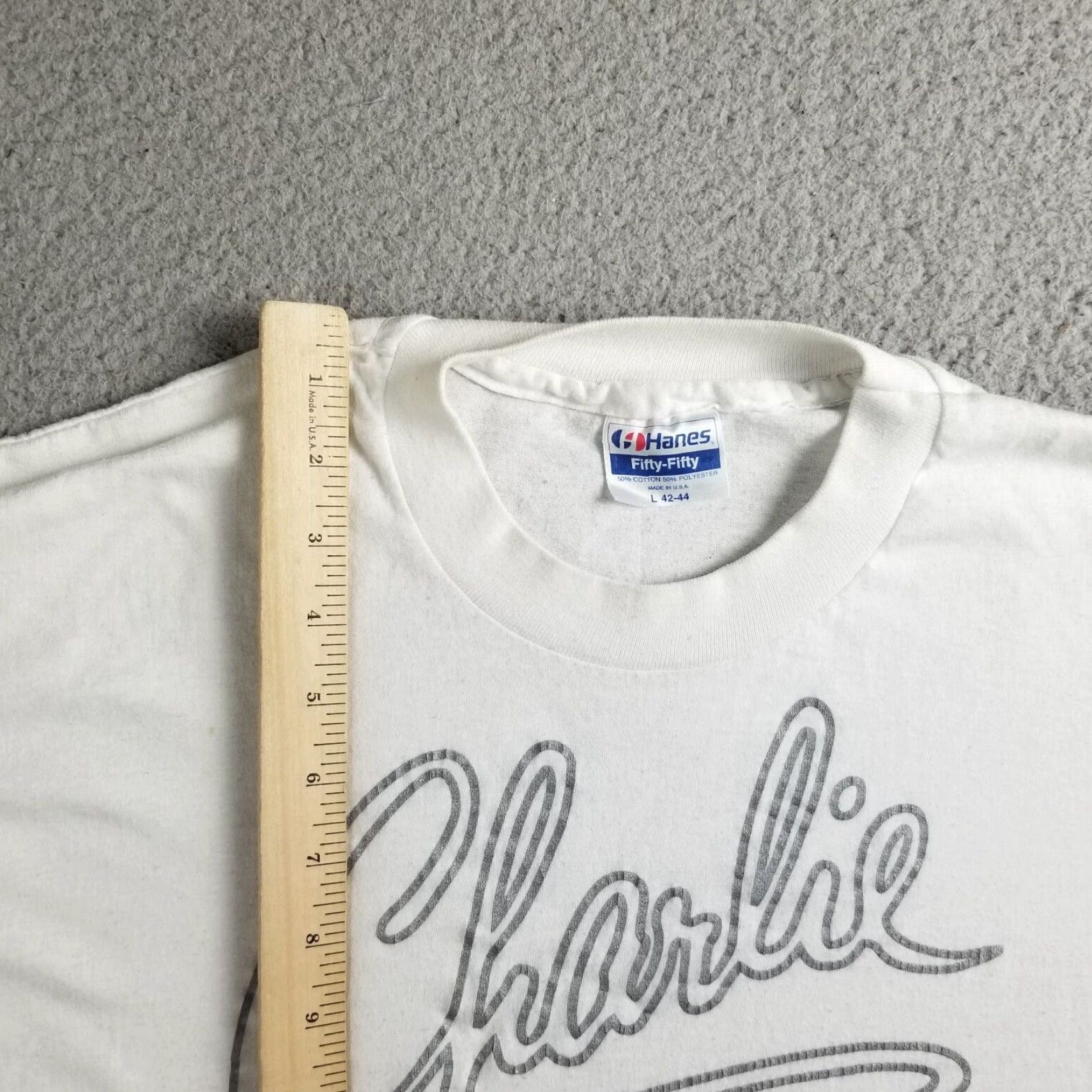 Vintage Revlon Shirt Mens Large Extra Large XL Vintage Charlie White Perfume Promo Size US L / EU 52-54 / 3 - 3 Thumbnail
