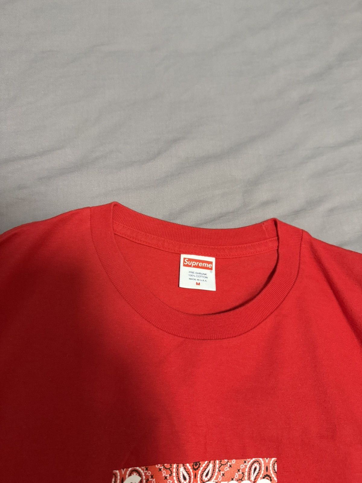 Supreme Supreme red paisley bandana box logo Tee T-shirt Size US M / EU 48-50 / 2 - 6 Thumbnail