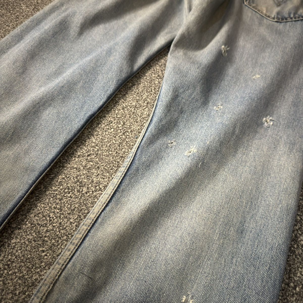 Levi's Vintage Levis 505 Regular Fit Distressed Denim W34 Size US 34 / EU 50 - 8 Thumbnail
