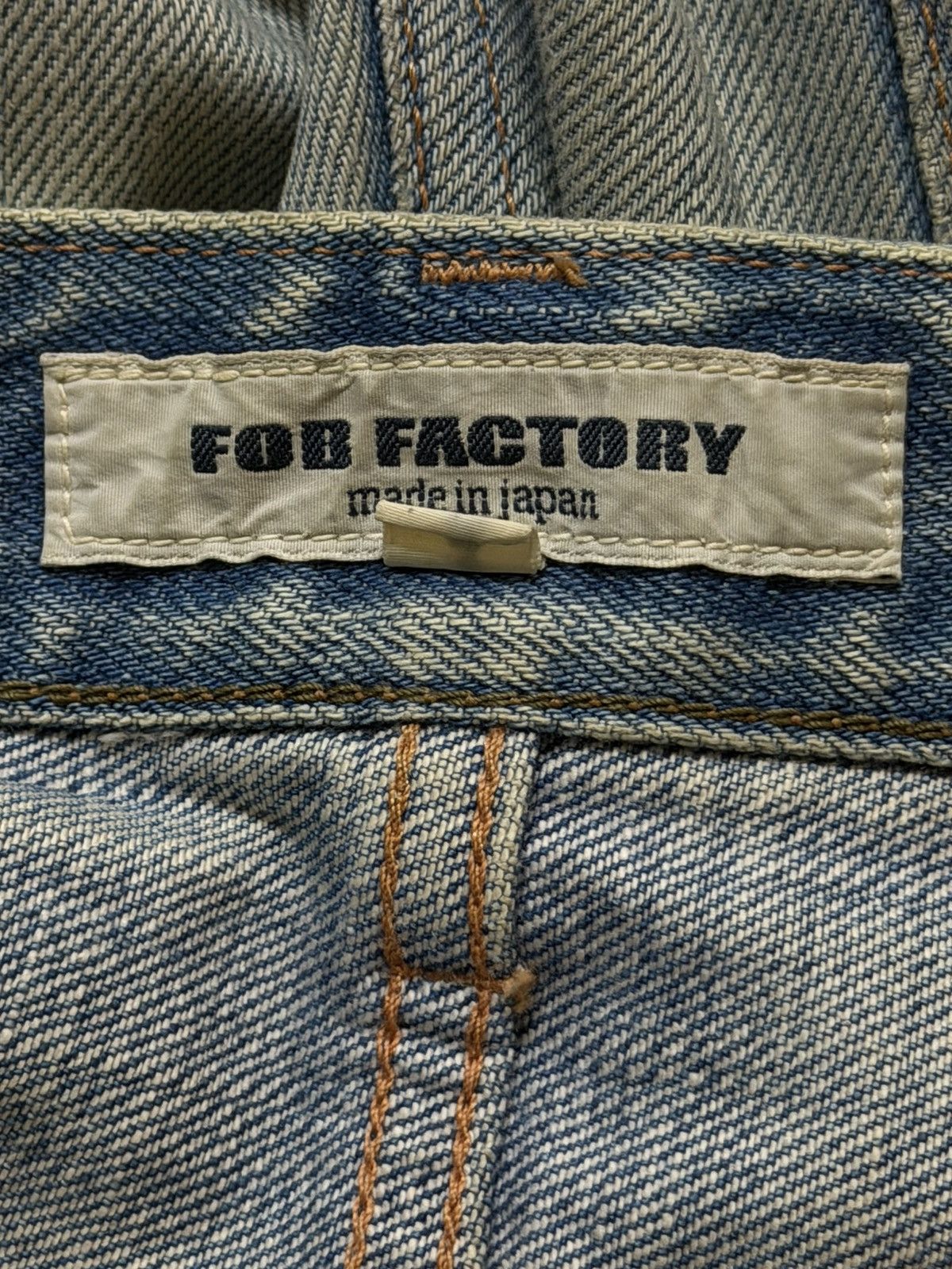 FOB Factory Vintage 90s Japan Fob Factory Selvedge Mud Wash Distress Size US 33 - 7 Thumbnail