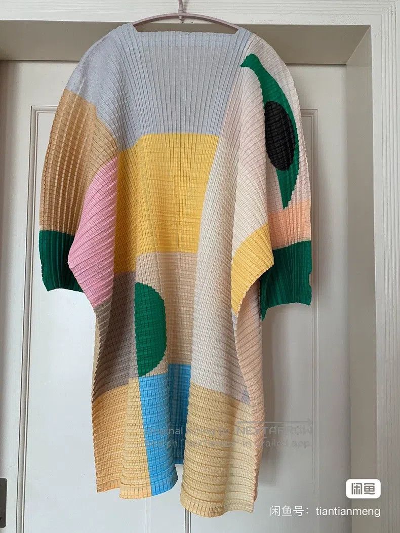 Issey Miyake Issey Miyake Color Block Coat Size L / US 10 / IT 46 - 1 Thumbnail