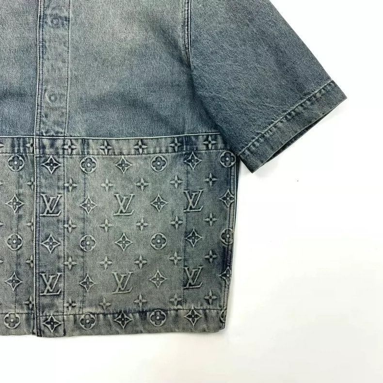 Louis Vuitton Louis Vuitton Blue Denim Short Sleeve Jacket-2506 Size US L / EU 52-54 / 3 - 5 Thumbnail