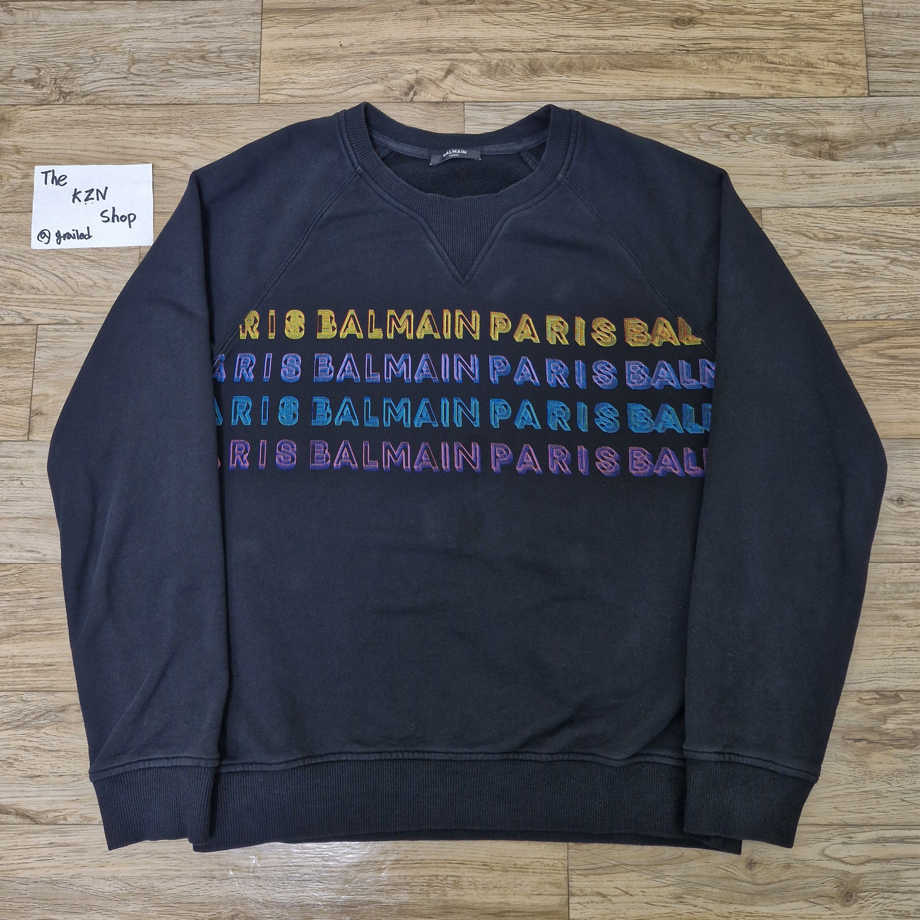 Balmain BALMAIN Crewneck Logo Sweatshirt Size US L / EU 52-54 / 3 - 1 Thumbnail