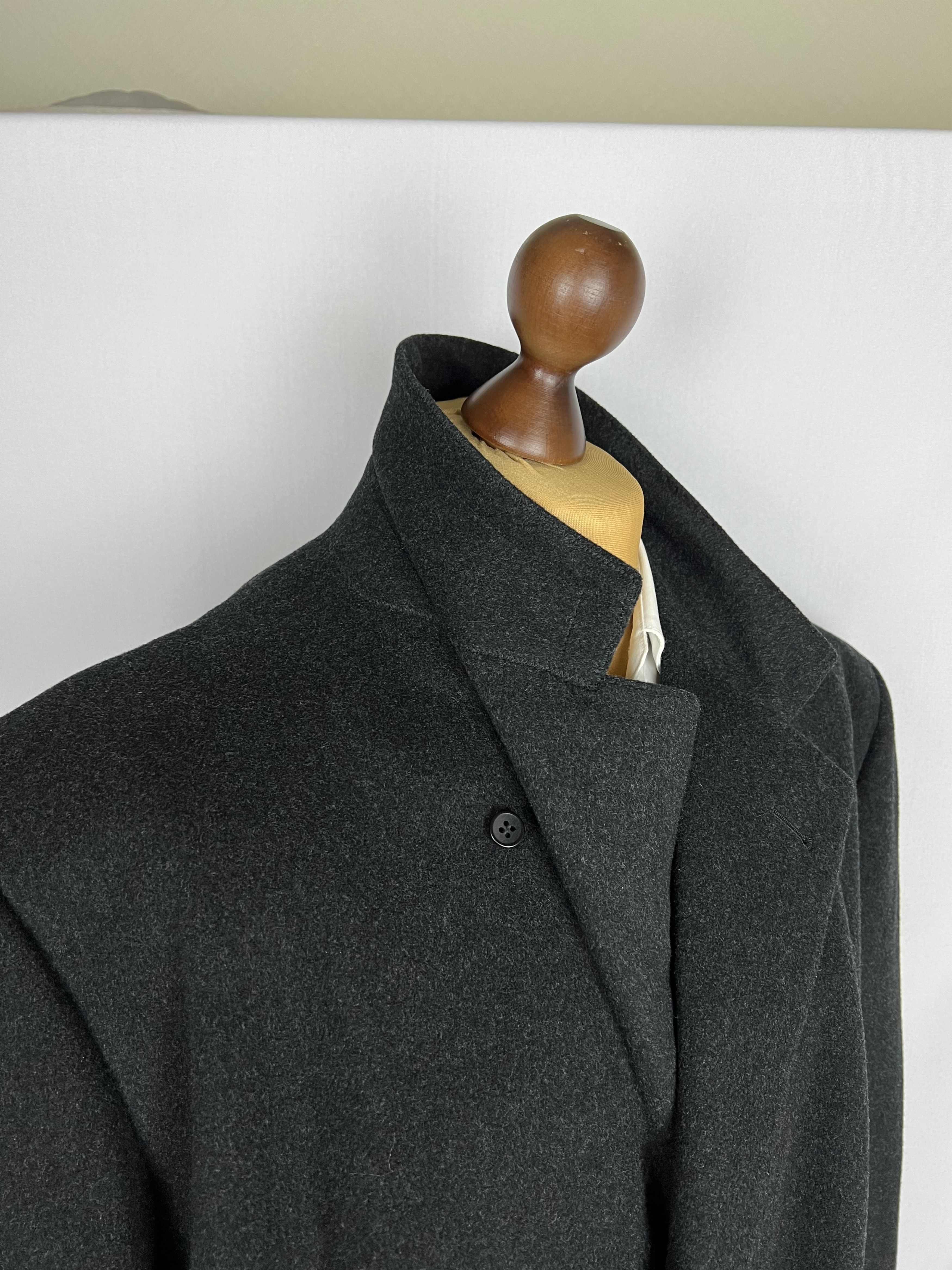 Pal Zileri x Loro Piana Pure Superfine Wool Solid Relaxed Overcoat Size US XL / EU 56 / 4 - 7 Thumbnail