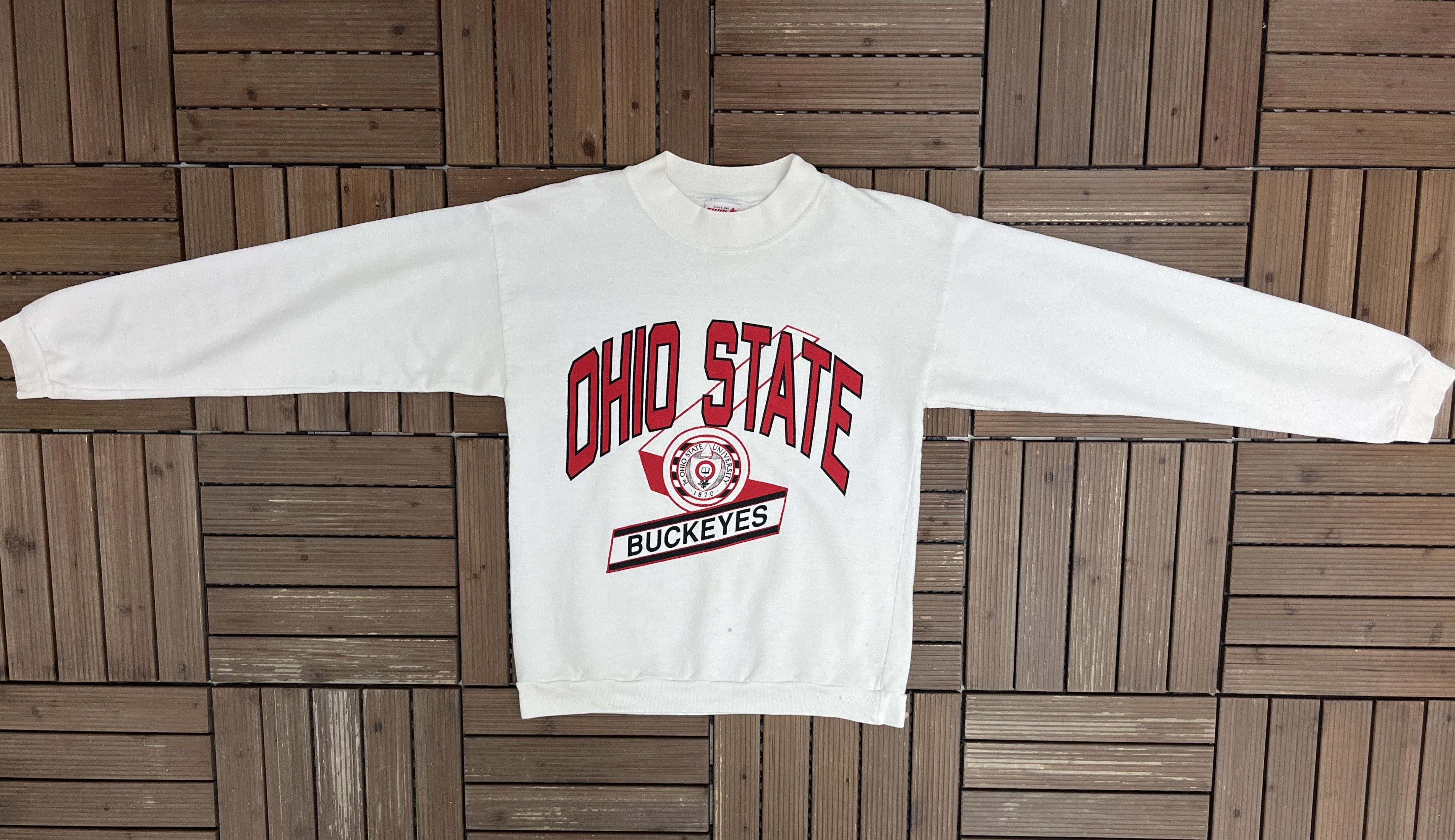 Vintage Ohio State Buckeyes Vintage White Crewneck Sweater Size US M / EU 48-50 / 2 - 5 Thumbnail