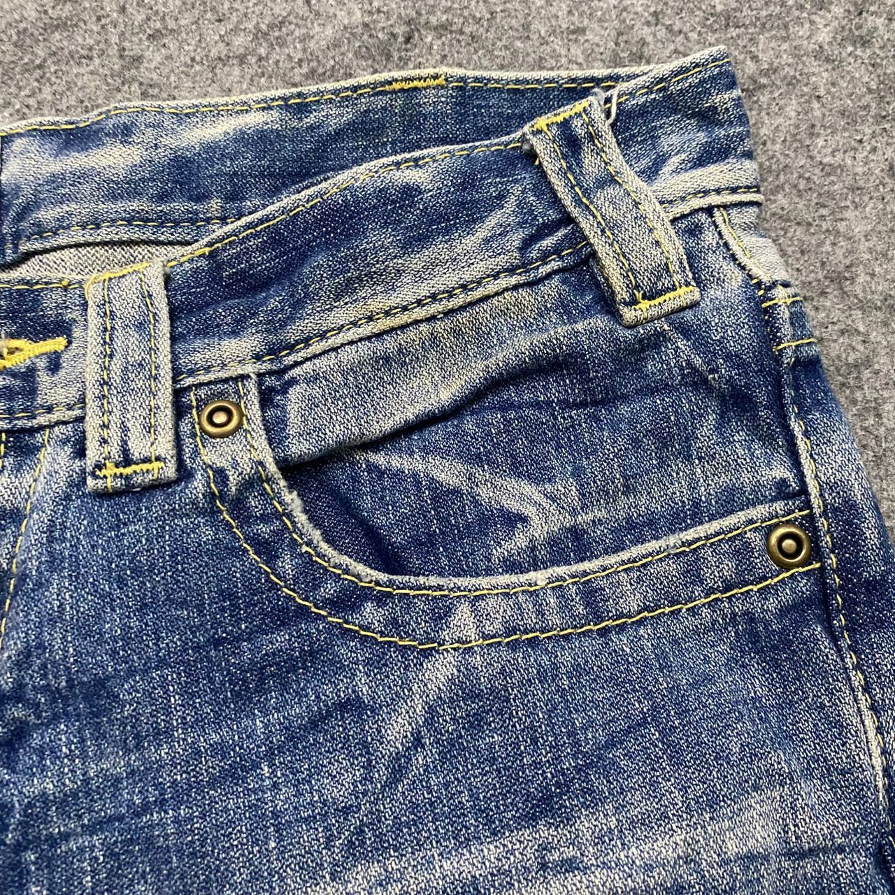 If Six Was Nine 💥Flare💥Vintage Ozz First Pikball Distressed Denim Size US 32 / EU 48 - 13 Thumbnail