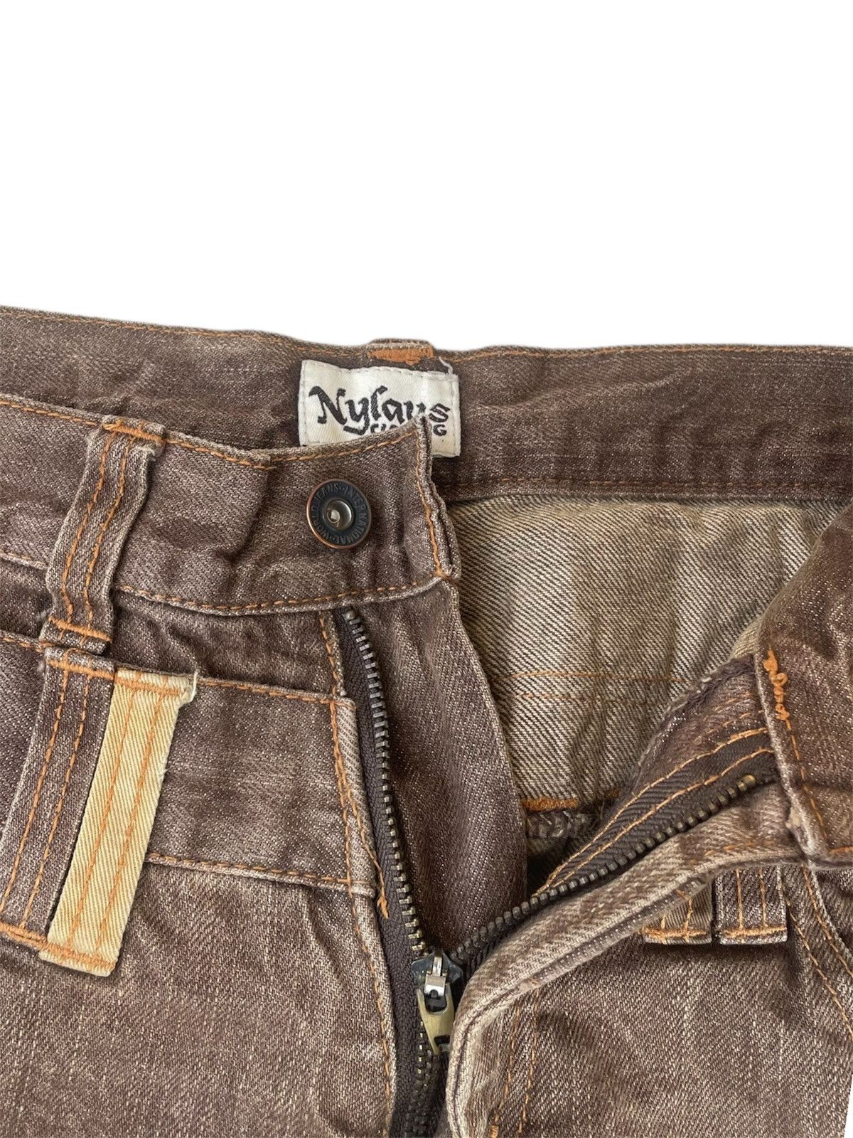 If Six Was Nine Double Waist Nylaus Archival Mud-Wash Multi-Loop Denim Size US 30 / EU 46 - 3 Thumbnail