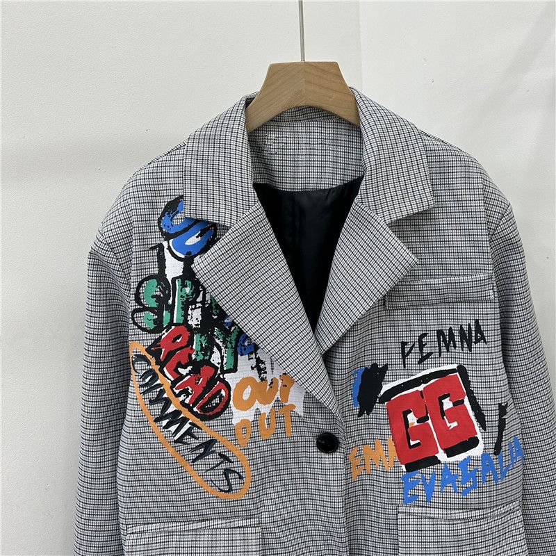Other graffiti plaid loose suit jacket Size M / US 6-8 / IT 42-44 - 3 Thumbnail
